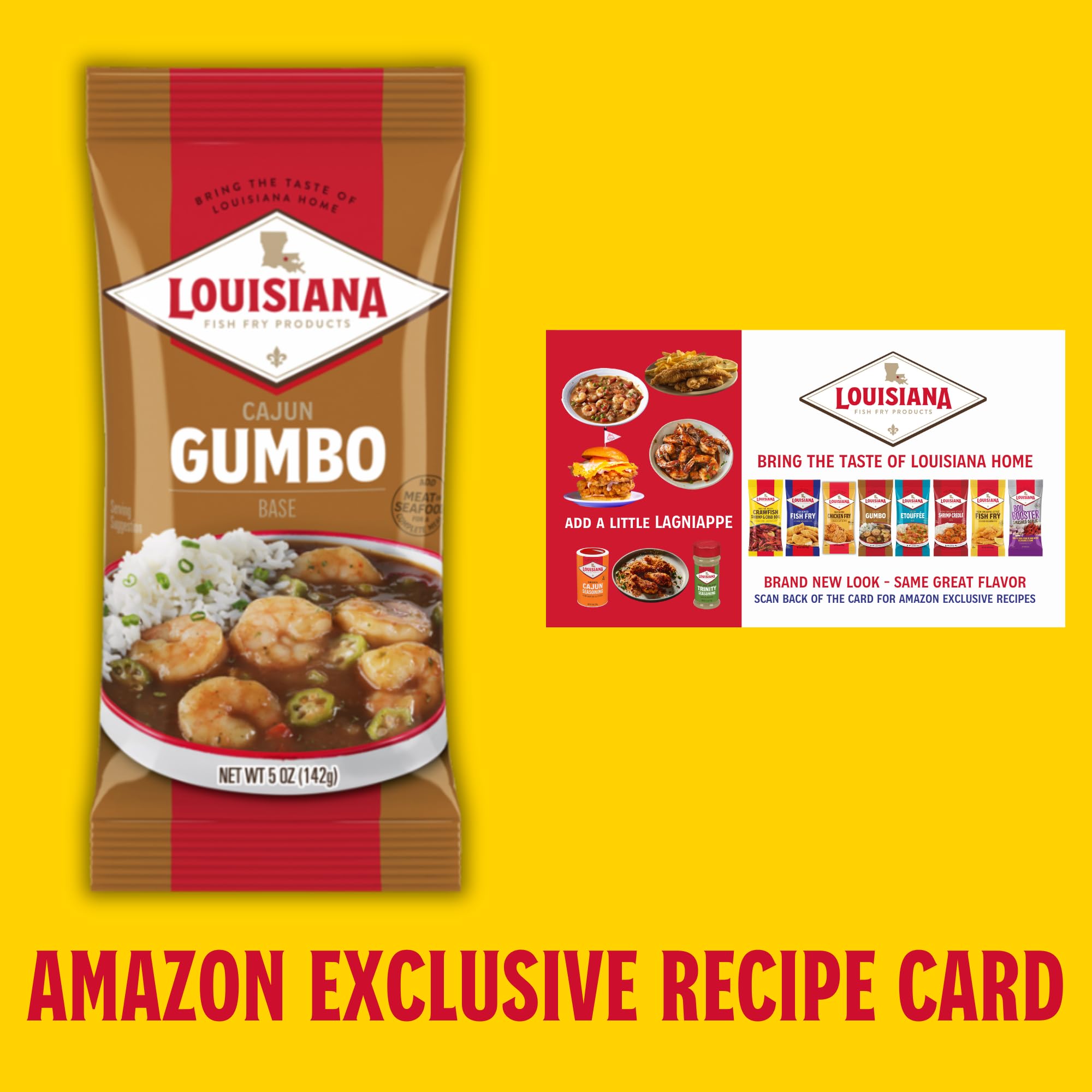 Authentic Louisiana Gumbo Base 5 oz (Pack of 12) - Cajun Seasoning Mix for Delicious Seafood & Chicken Gumbo - Easy to Prepare with Rice - Perfect for Family Dinners, Cajun Cooking & Southern Cuisine - By Louisiana Fish Fry