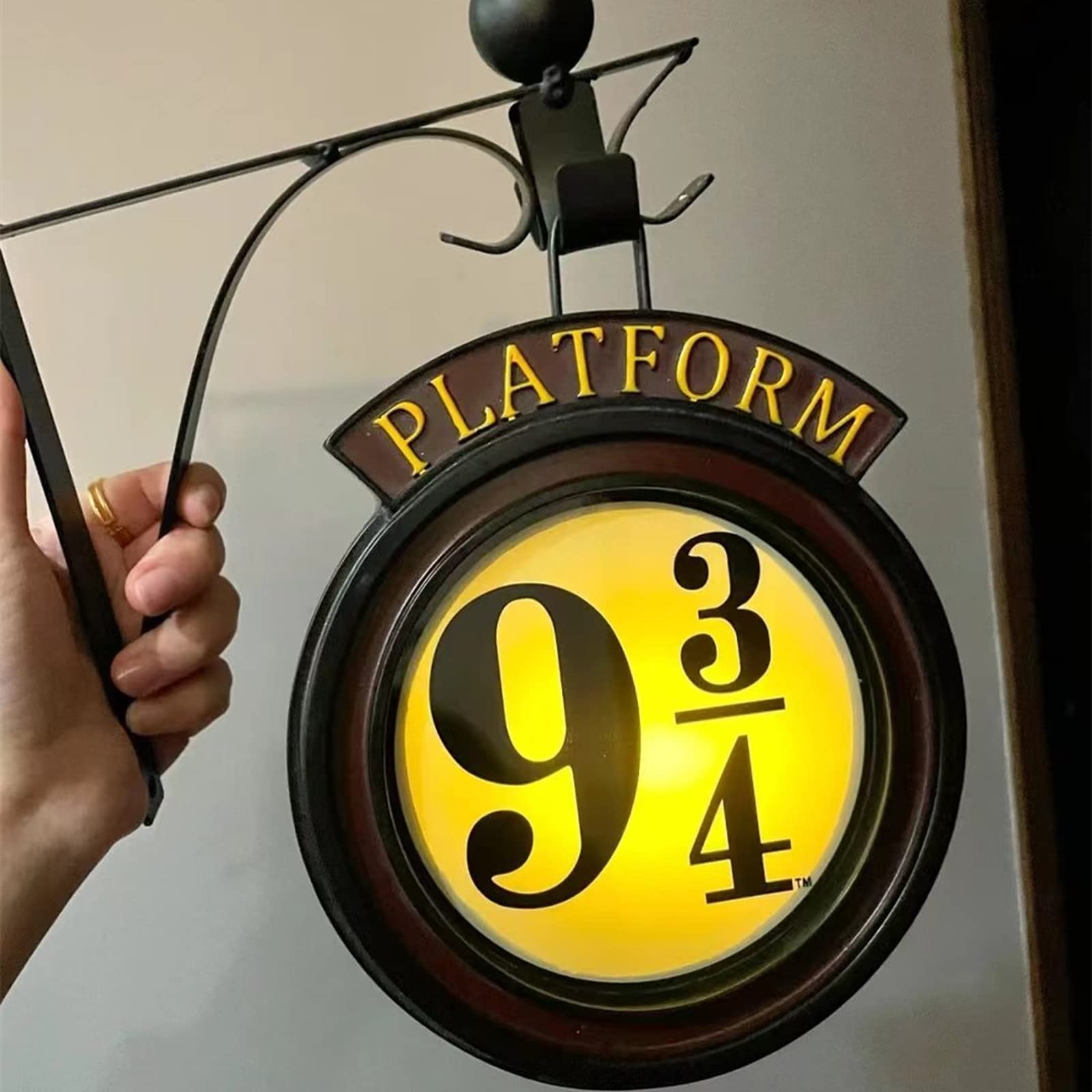 Harry Potter Platform 9 3/4 LED Night Light - Novelty Movie-Themed Mood Lamp for Bedroom Decor, Gift for Fans - Perfect for Kids' Rooms, Harry Potter Collections, and Home Theater Decorations