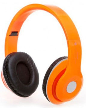 Foldable Wireless Bluetooth HD On-Ear Stereo Headphones STN 16 (Orange) - Perfect for Travel, Gym & Commuting - Noise Cancelling & Lightweight Design