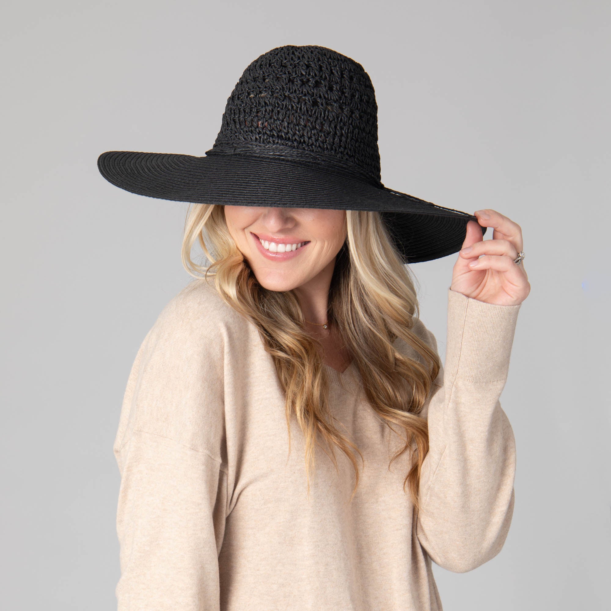 Stylish Women's Wide Brim Floppy Sun Hat - UV Protection Summer Beach Hat for Outdoor Activities, Travel & Fashion Accessories
