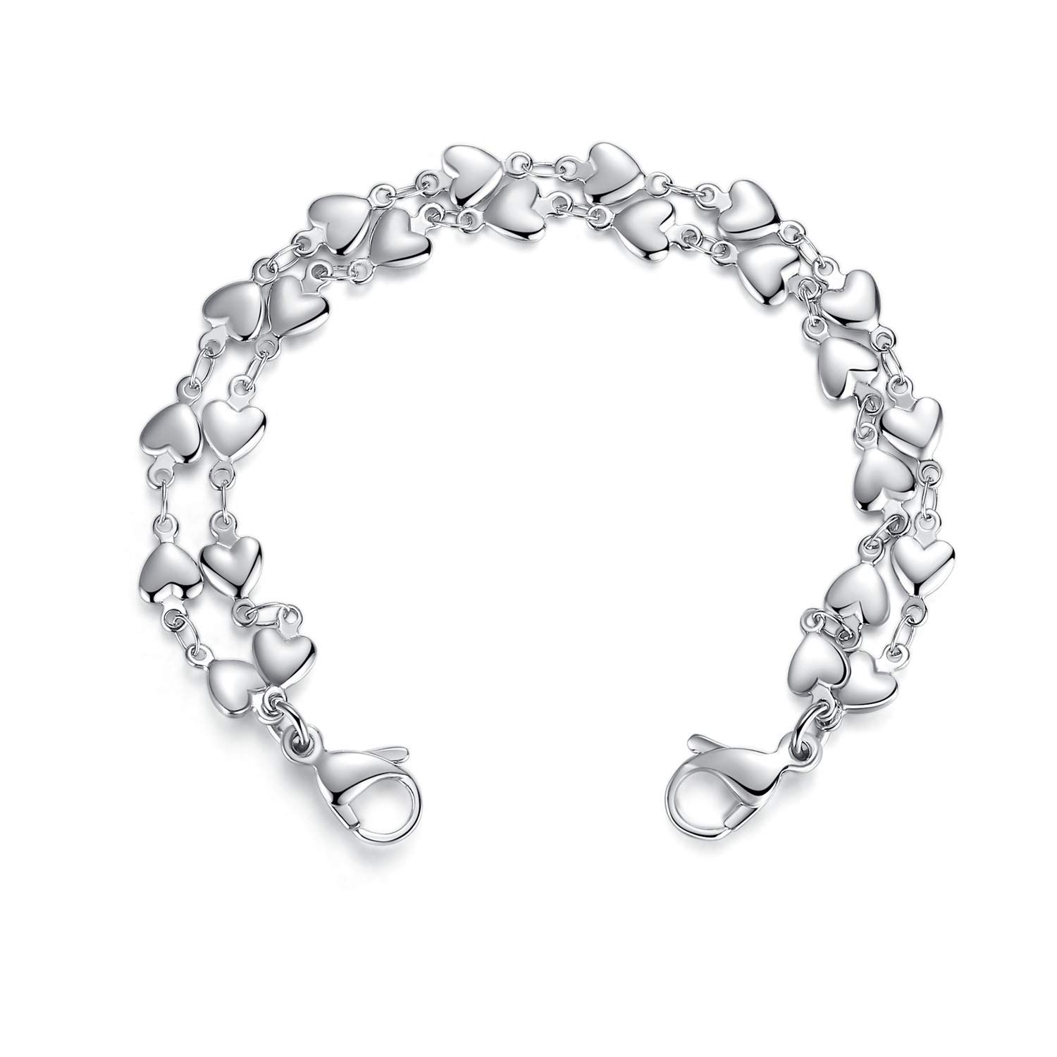 LinnaLove Heart Link Stainless Steel Medical ID Bracelet - Interchangeable Charms for Women & Men - Perfect for Allergies, Diabetes & Emergency Medical Info (Ideal for Daily Wear & Travel)