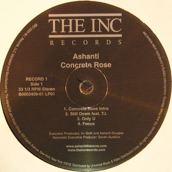 Ashanti - Concrete Rose (2xLP, Album) Vinyl Record (NM or M Condition) - Perfect for Music Collectors & R&B Lovers