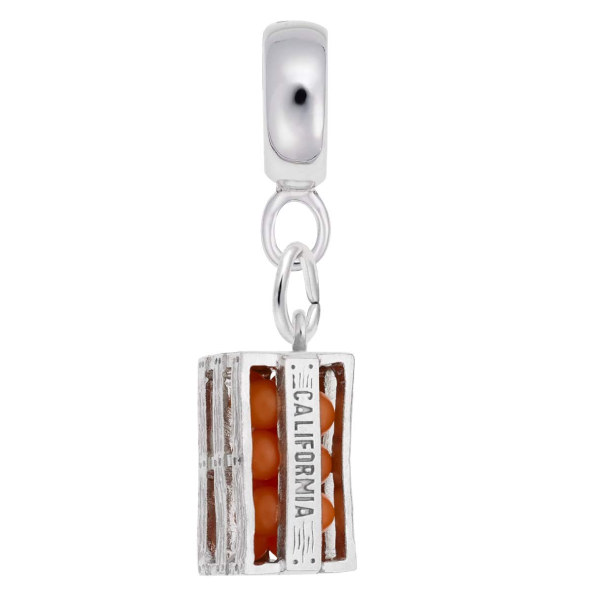 California Orange Charm Dangle Beads for Bracelet Making - DIY Jewelry Supplies for Boho, Summer & Beach Style Accessories