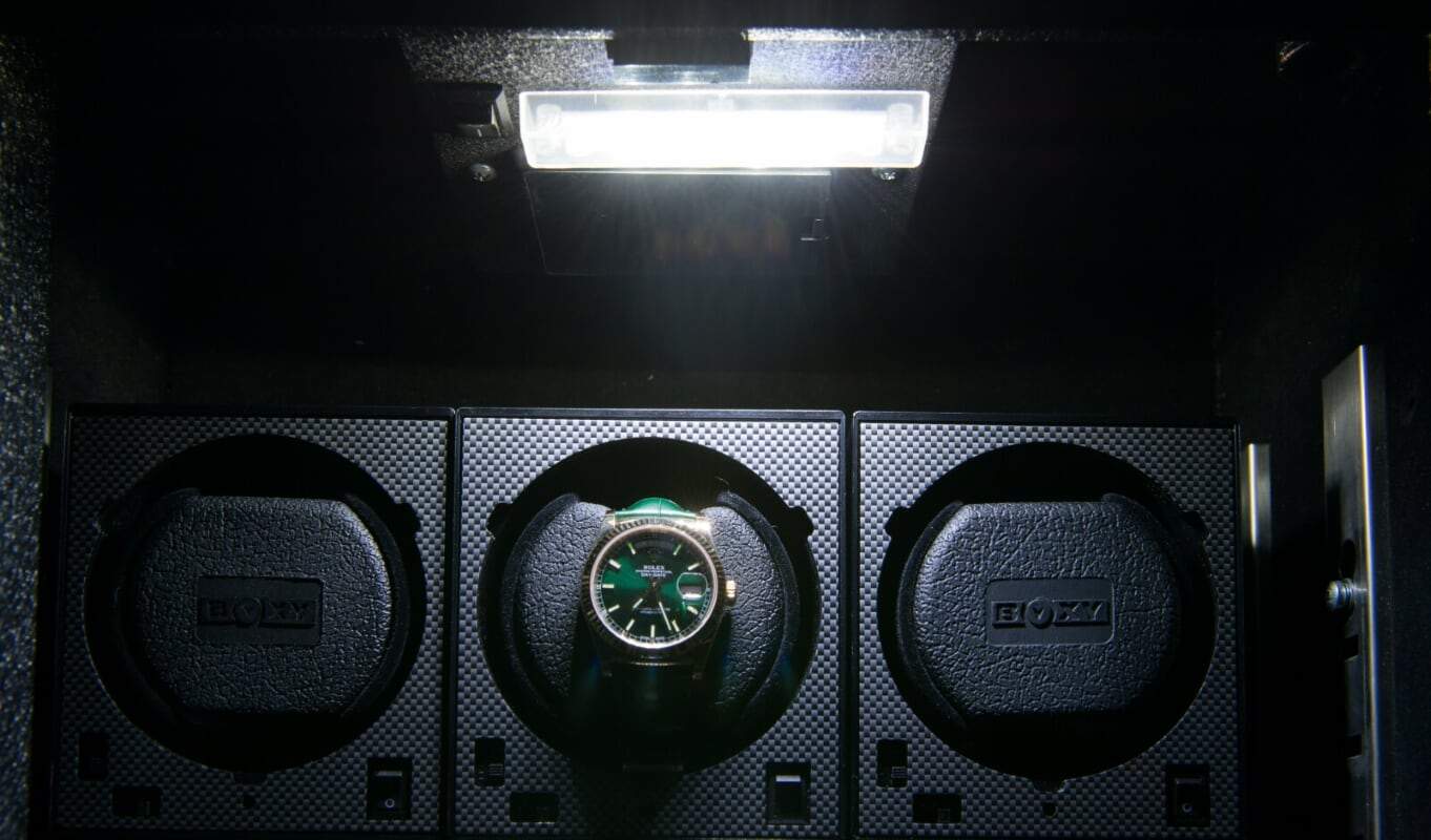 BlumSafe 301504 Luxury Watch Winder Wall Safe - Made in USA Gen 2.0 - Secure Storage for Rolex, Omega & High-End Watches - Perfect for Home, Office & Travel