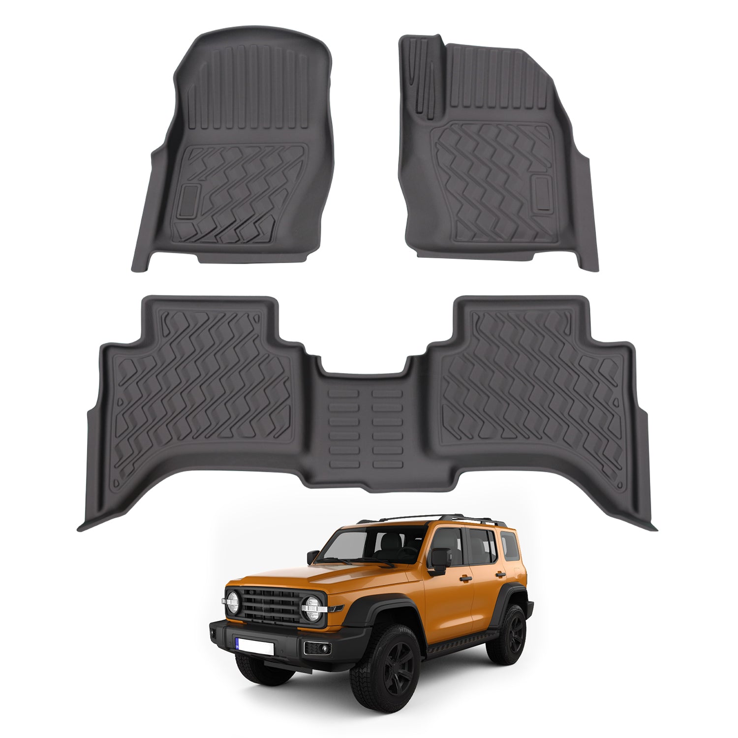 5D Custom Fit Car Floor Mats for GWM Tank 300 2023-2024 - All-Weather Protection, Non-Slip Design - Perfect for Off-Road Adventures, Daily Commutes & Family Road Trips
