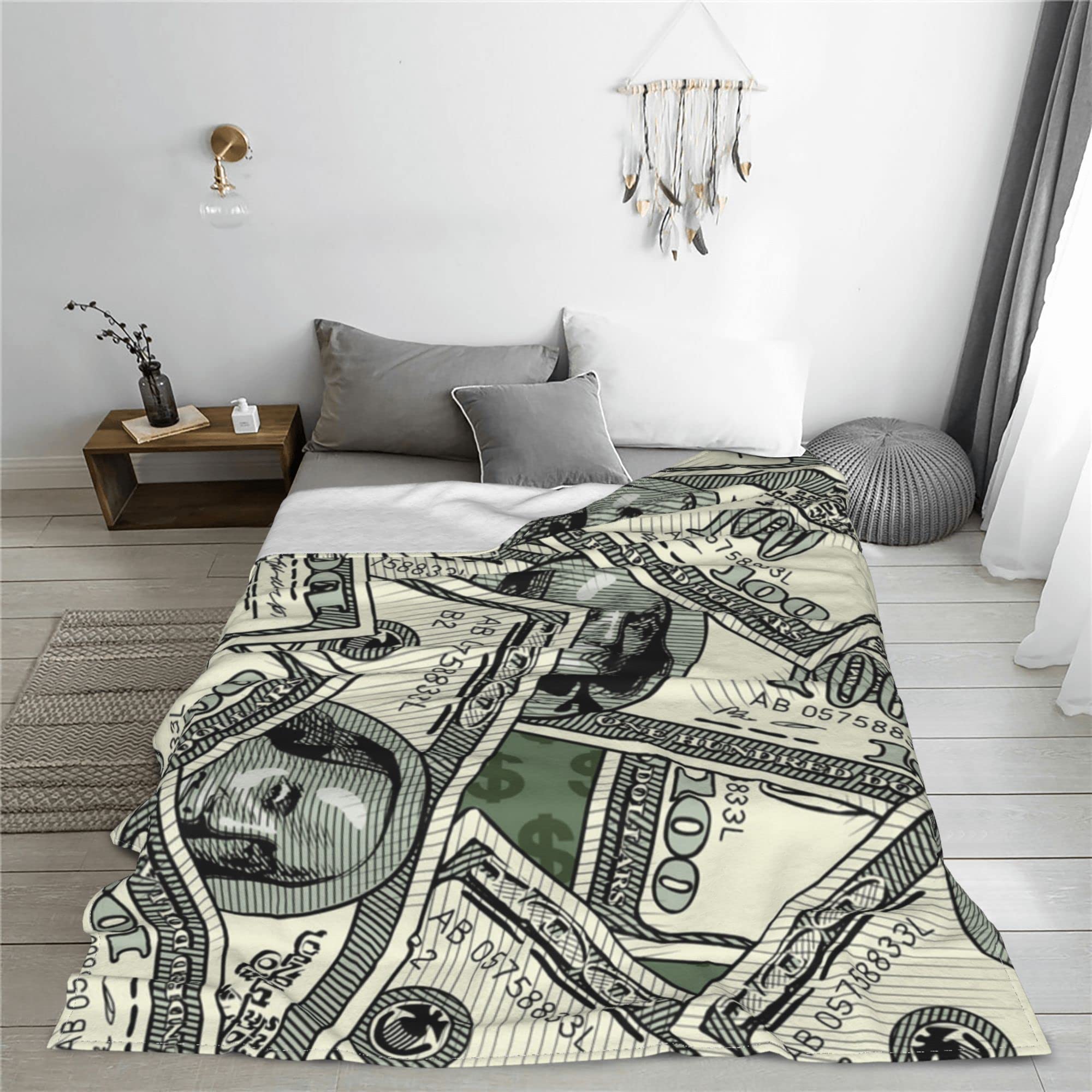 Lightweight Flannel Blanket - Small & Large Summer Cooling Throw - Cute Fleece Blanket for Couch, Bed, Sofa & Chair - Queen & King Size - Perfect for Lounging, Picnics & Travel