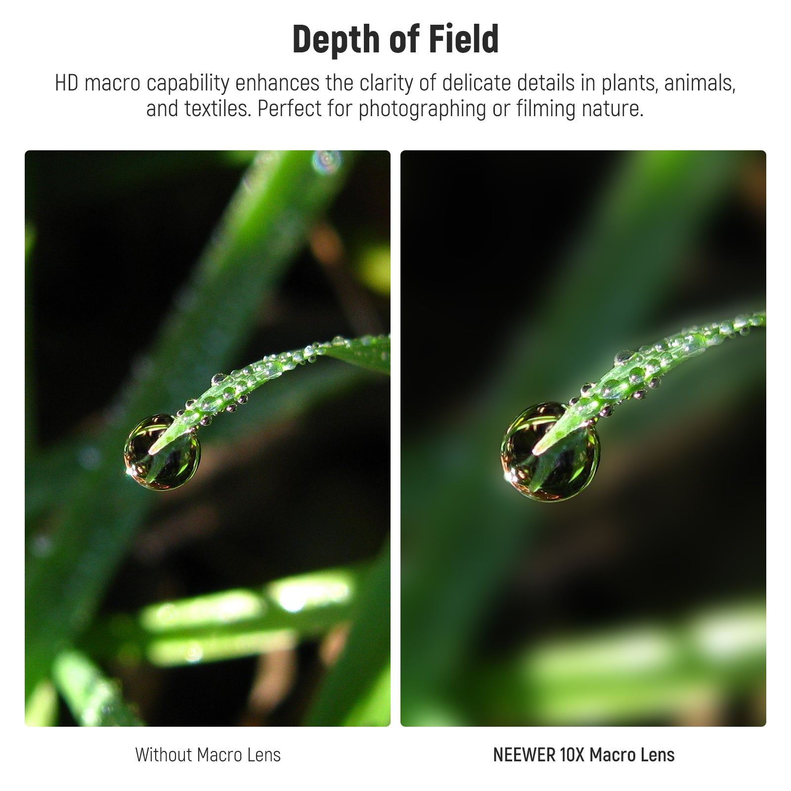NEEWER LS 28 PRO 10X Macro Lens with 17mm Thread - Smartphone Camera Lens Clip & Diffuser for iPhone, Samsung, Pixel - Perfect for Close-Up Photography, Jewelry, Insects, and Product Shots