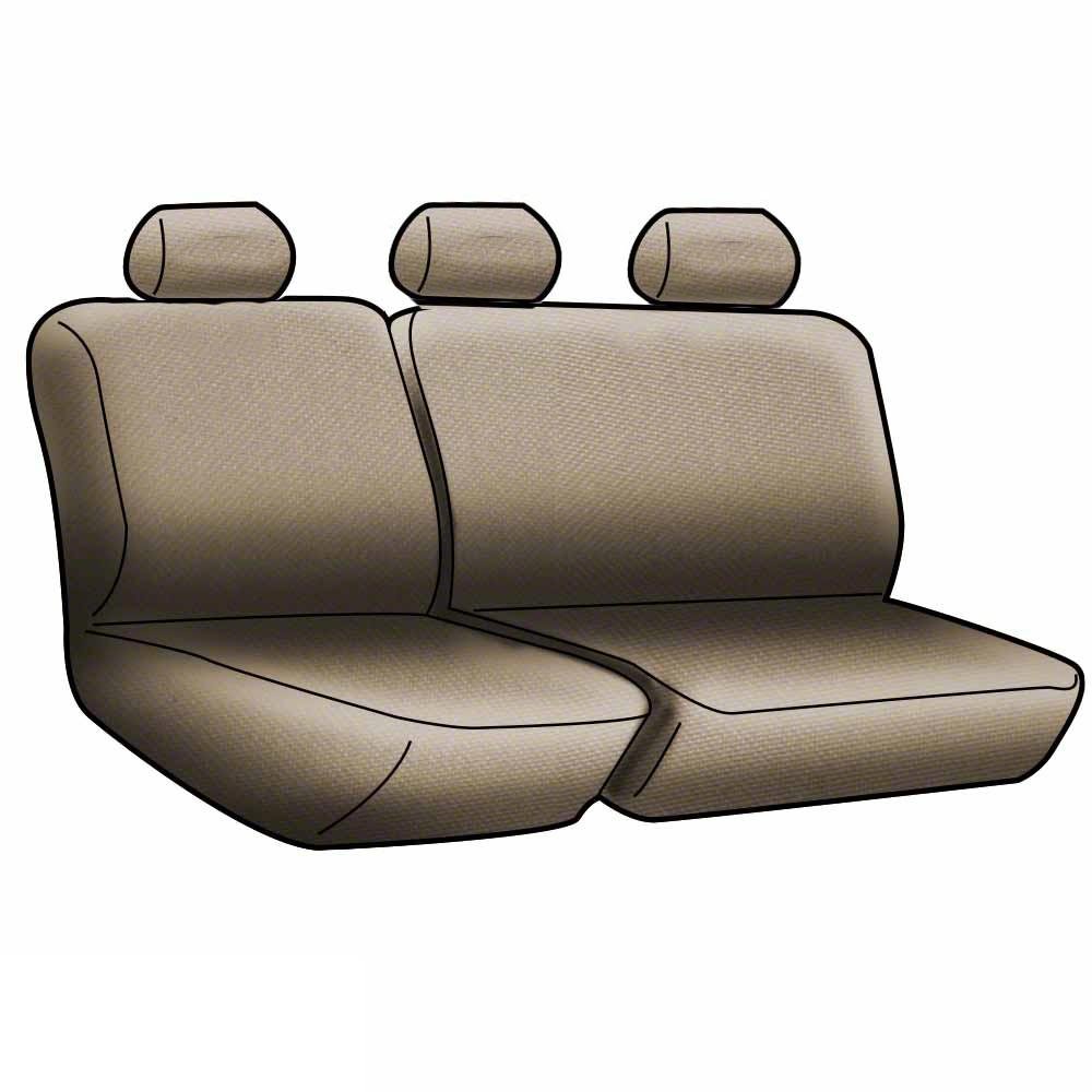 Premium Custom Fit Coverking Rear 60/40 Bench Seat Cover for Toyota Sienna - Velour Beige Fabric | Perfect for Family Road Trips & Daily Commutes