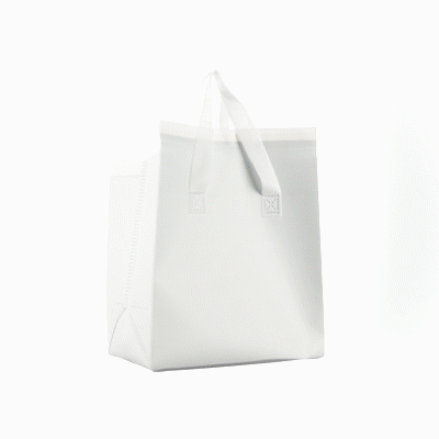 White Insulated Takeout Food Delivery Bags - Tamper Evident, 9.5