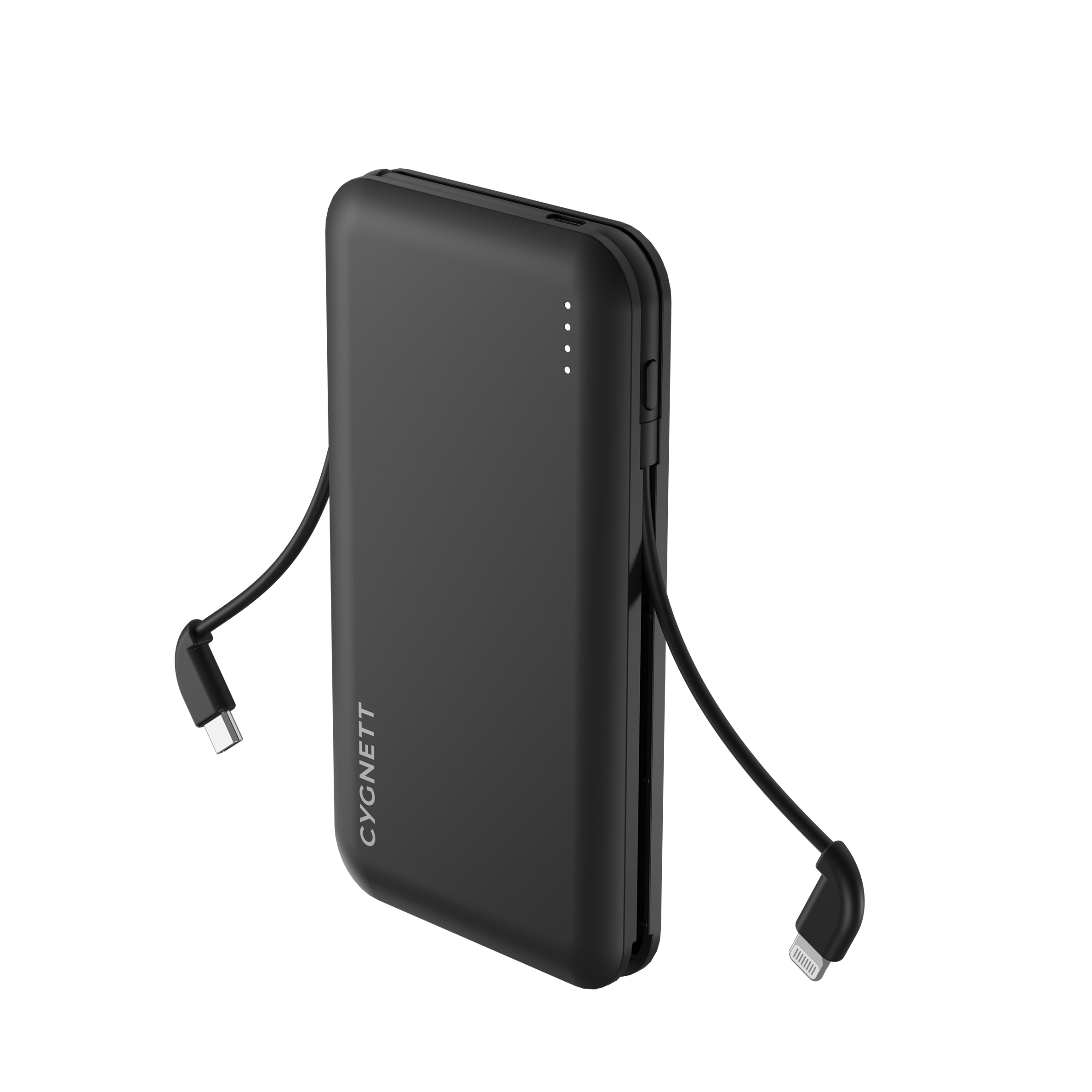 10,000mAh Portable Charger with Built-in USB-C & Lightning Cables | Fast Charging Power Bank for iPhone, Android | Perfect for Travel, Camping & Emergency Backup