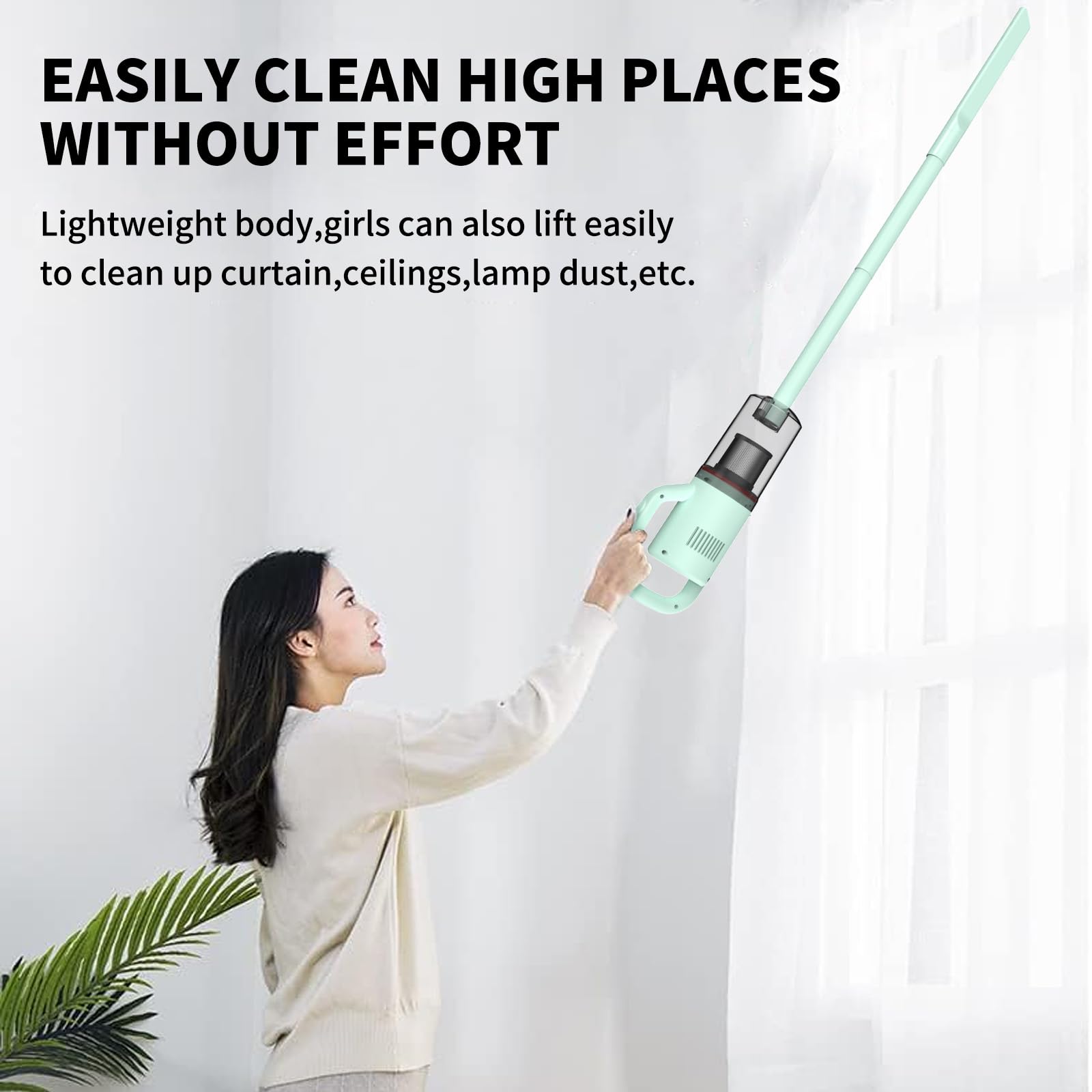 Lightweight Cordless Stick Vacuum Cleaner - 2-in-1 Handheld for Pet Hair, Hardwood Floors & Cat Litter | Perfect for Quick Home Cleaning & Small Spaces