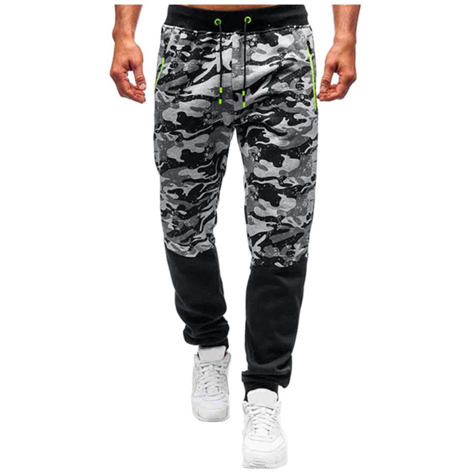 Xiloccer Men's Reflective Cargo Jogger Pants - High Visibility Work Pants with Multiple Pockets for Road Construction, Casual Wear & Outdoor Activities | Perfect for Safety Work, Jogging, Hiking and Night Running