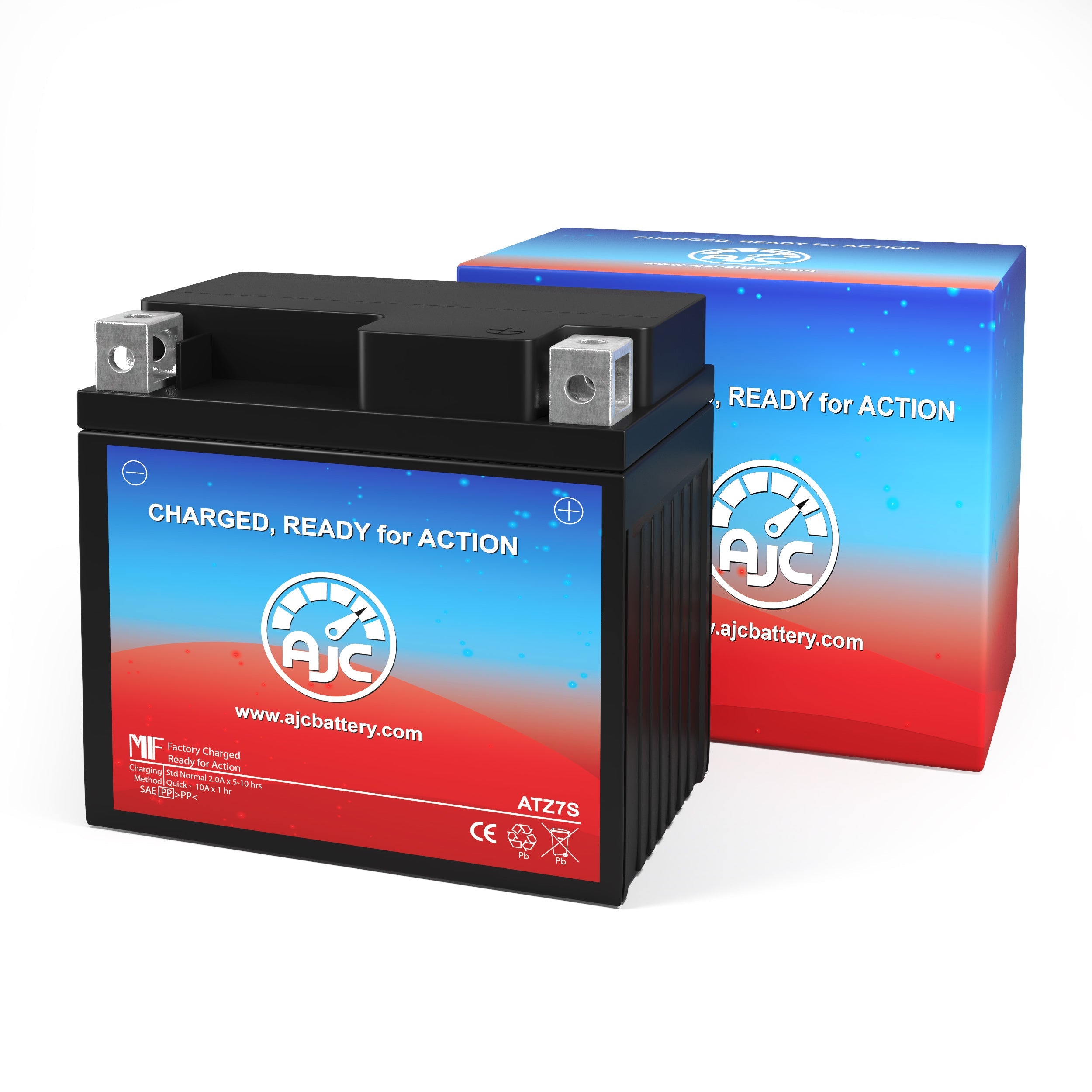 AJC Z7S Powersports Battery Replacement - High-Performance ATV/UTV/Motorcycle Battery for Long-Lasting Power | Ideal for Off-Road Adventures & Powersports Vehicles