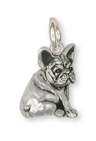 Handmade Sterling Silver French Bulldog Charm Jewelry - Unique Dog Lover Gift for Women (FR21-C) | Perfect for Pet Lovers, Birthday & Anniversary Presents