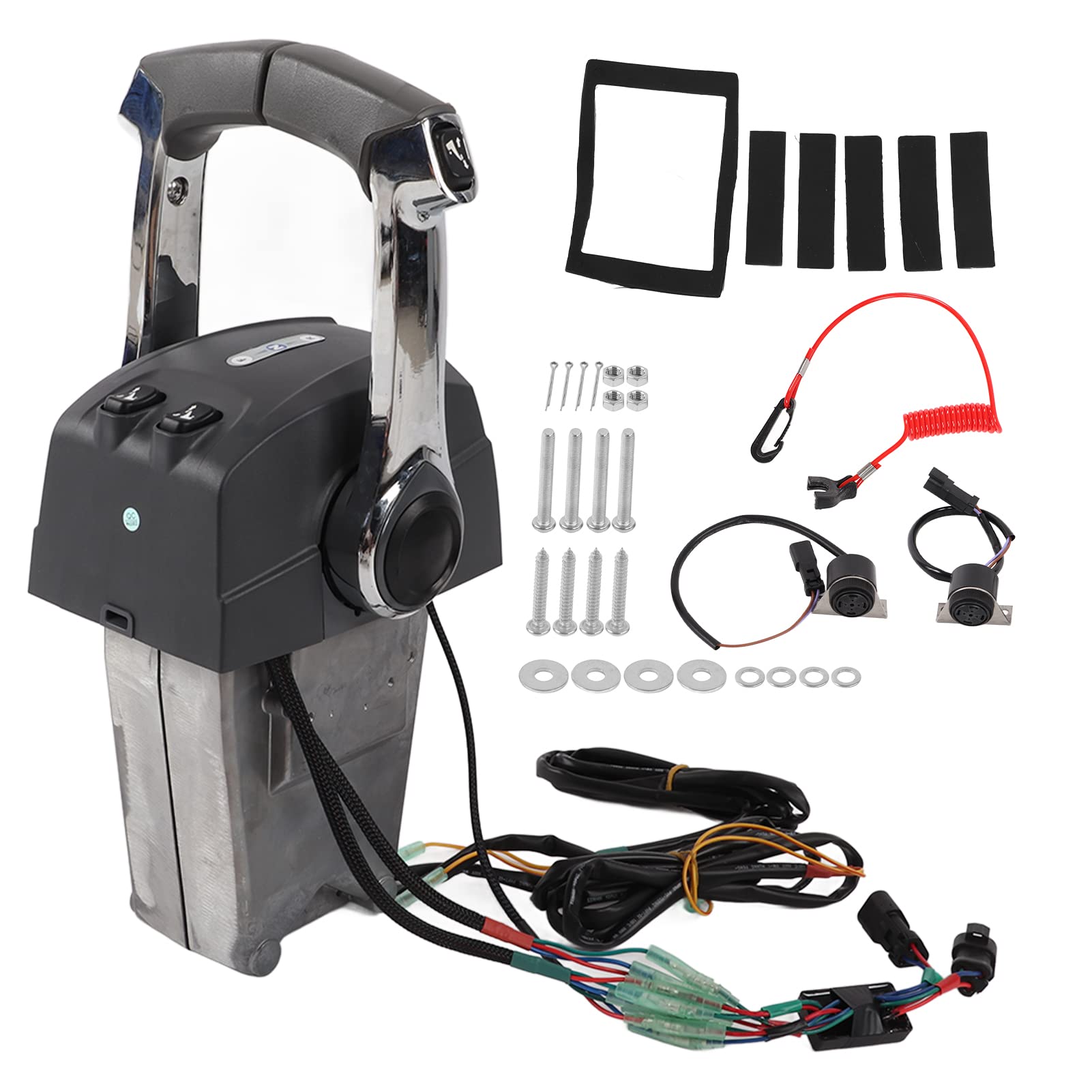 Outboard Remote Throttle Control Box Kit - Twin Lever 5006184 Marine Boat Engine Accessory for Yamaha, Mercury, Suzuki - Perfect for Fishing Boats, Yachts & Water Sports