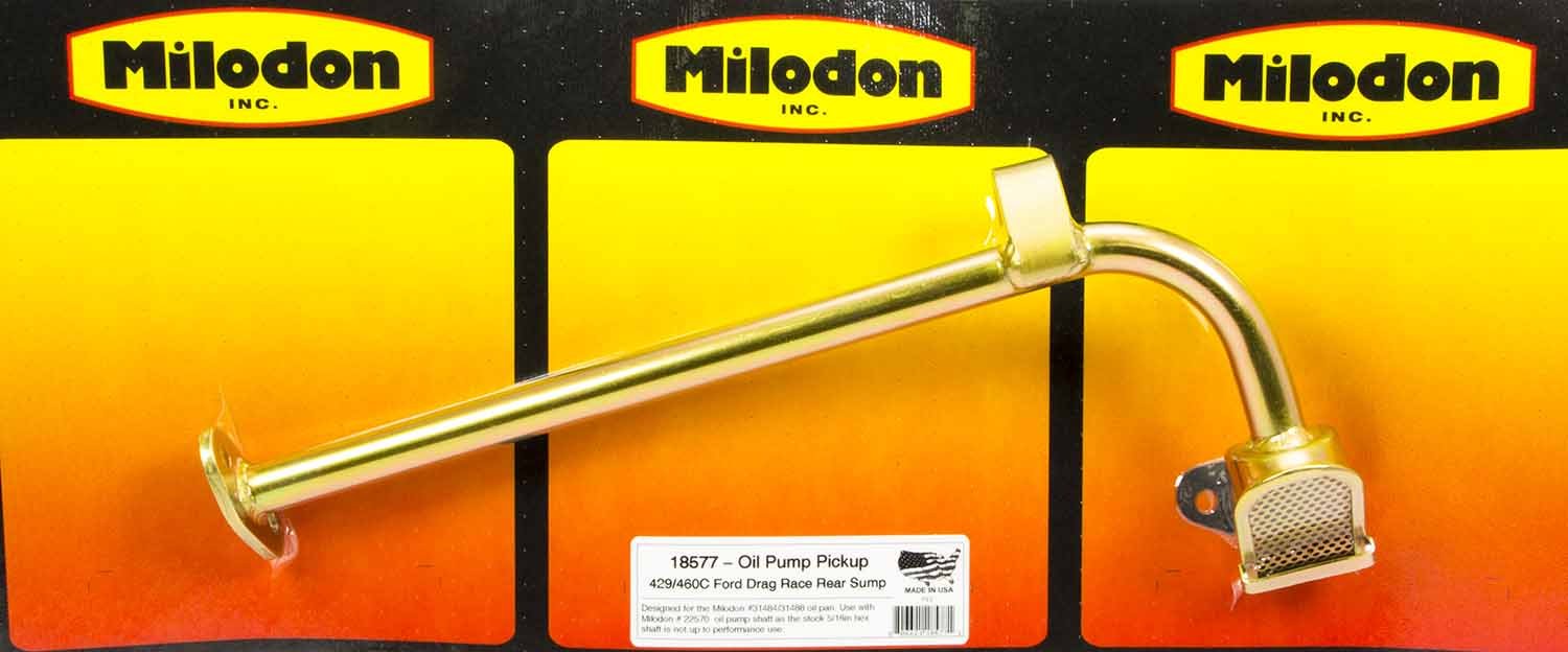Milodon 18577 High Performance Oil Pump Pick-Up Tube - Compatible with Chevy, Ford, Dodge - Perfect for Engine Rebuilds & Performance Upgrades