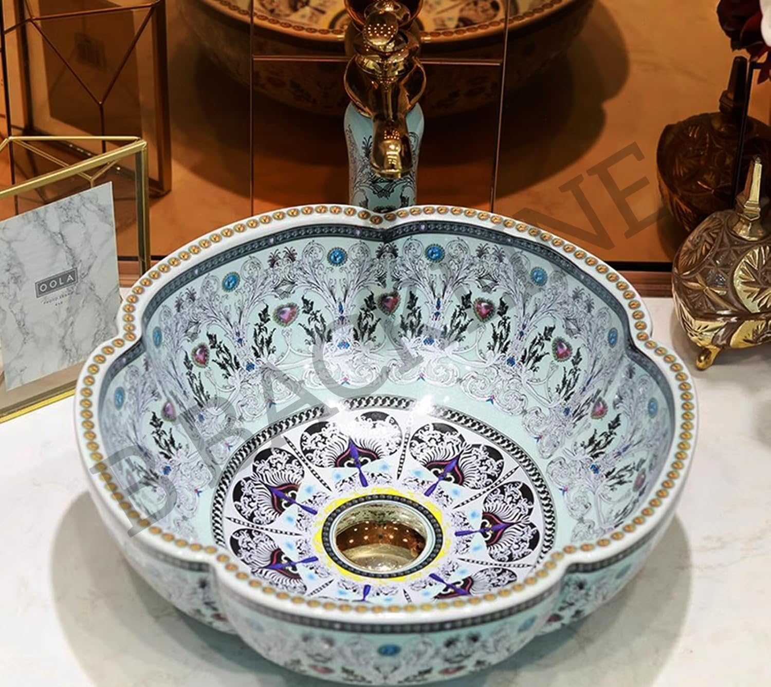 Mexican Style Ceramic Wash Basin - 16