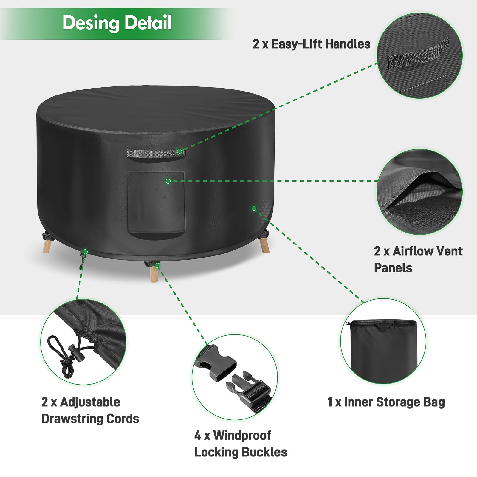 Waterproof Round Coffee Table Cover 26