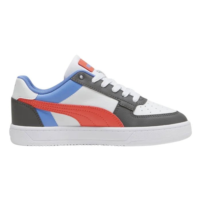 PUMA JUNIOR CAVEN 2.0 Sneakers for Kids - White/Red/Black Athletic Shoes - Perfect for Running, School & Casual Wear