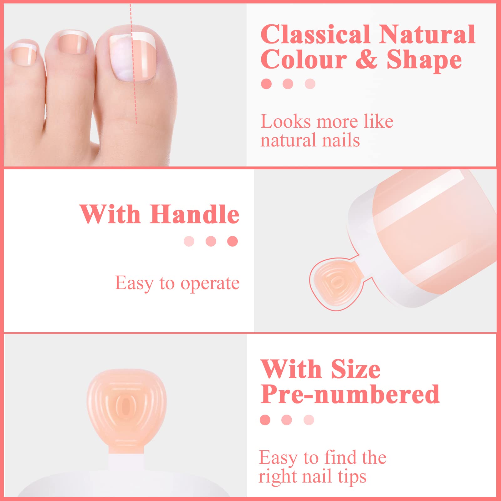 MELLIEX 120Pcs False Toenails Set - Full Cover Fake Toenail Tips with Glossy Finish & Nail Files - 12 Sizes for Women & Girls - Perfect for Nail Salon, DIY Nail Art, Pedicures, and At-Home Manicures