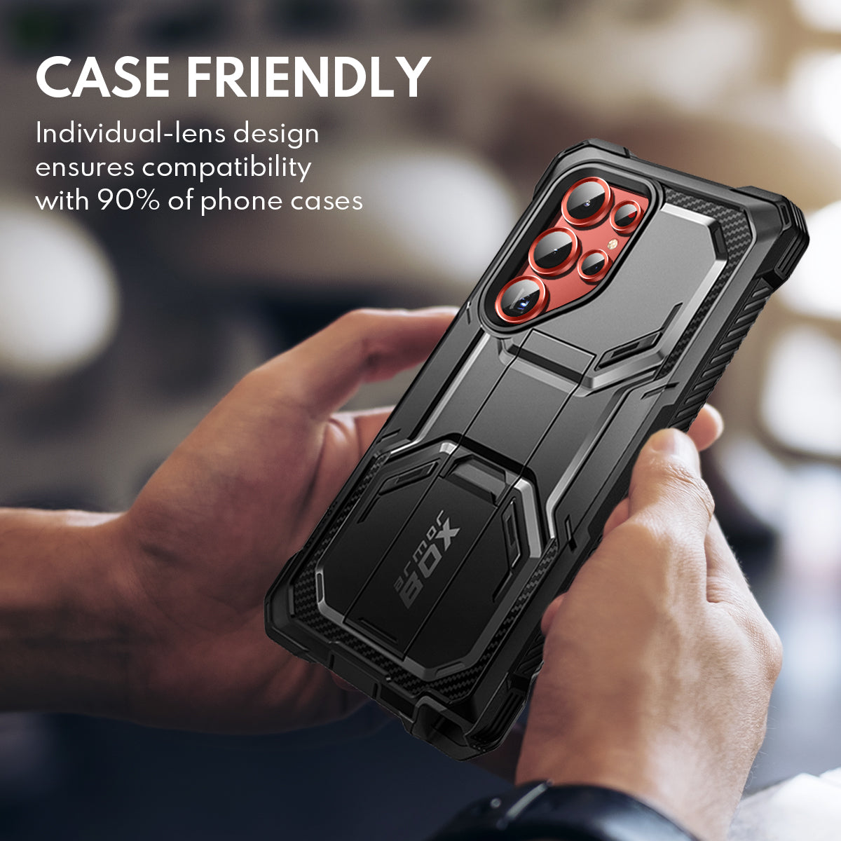 Premium Tempered Glass Camera Lens Protector for Samsung Galaxy S23 Ultra - HD Clear, Anti-Scratch, Bubble-Free - Perfect for Outdoor Adventures, Travel & Daily Protection (Red)