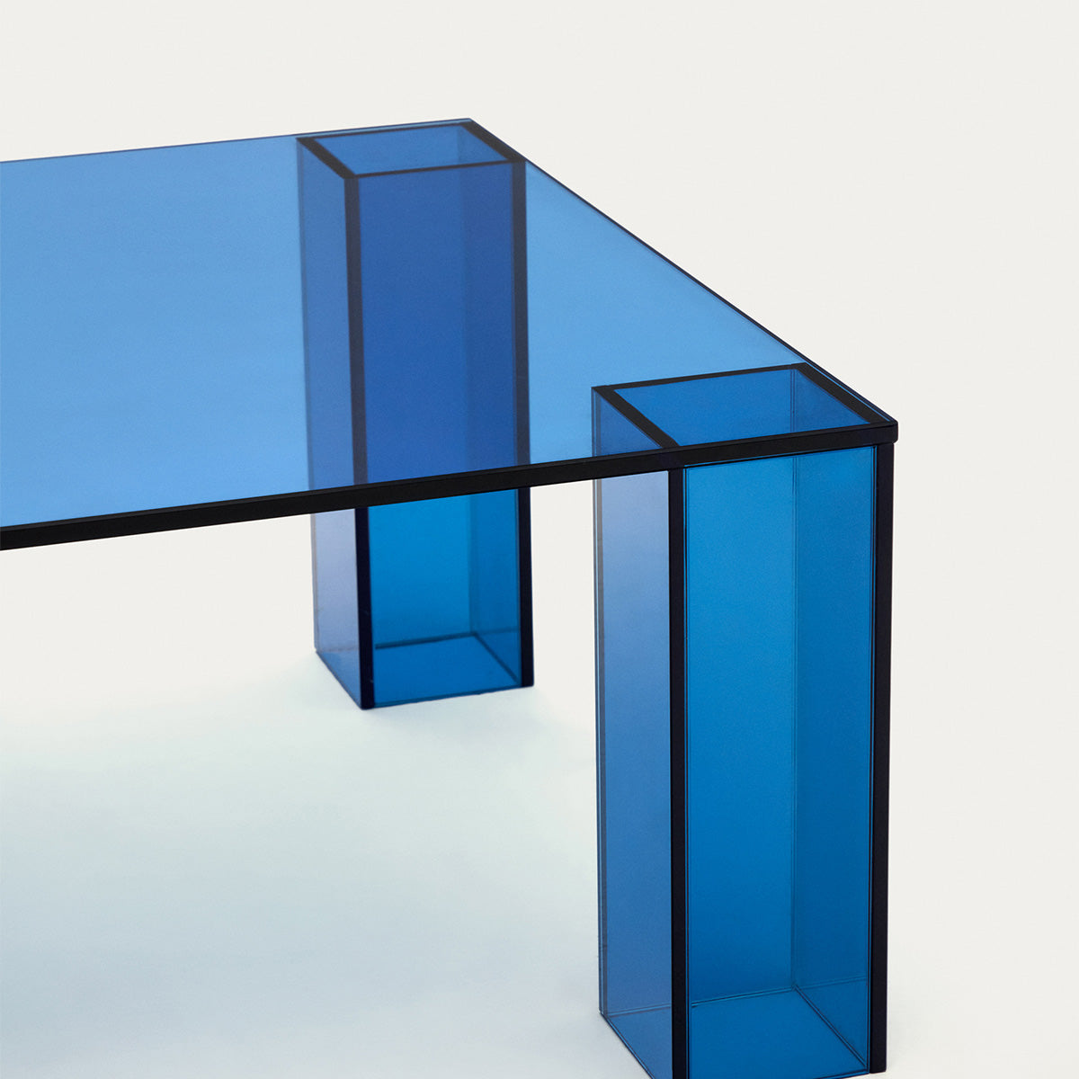 Modern Adularia Glass Rectangular Coffee Table - Stylish & Durable Living Room Centerpiece for Home Decor | Perfect for Small Spaces, Apartments & Contemporary Interiors