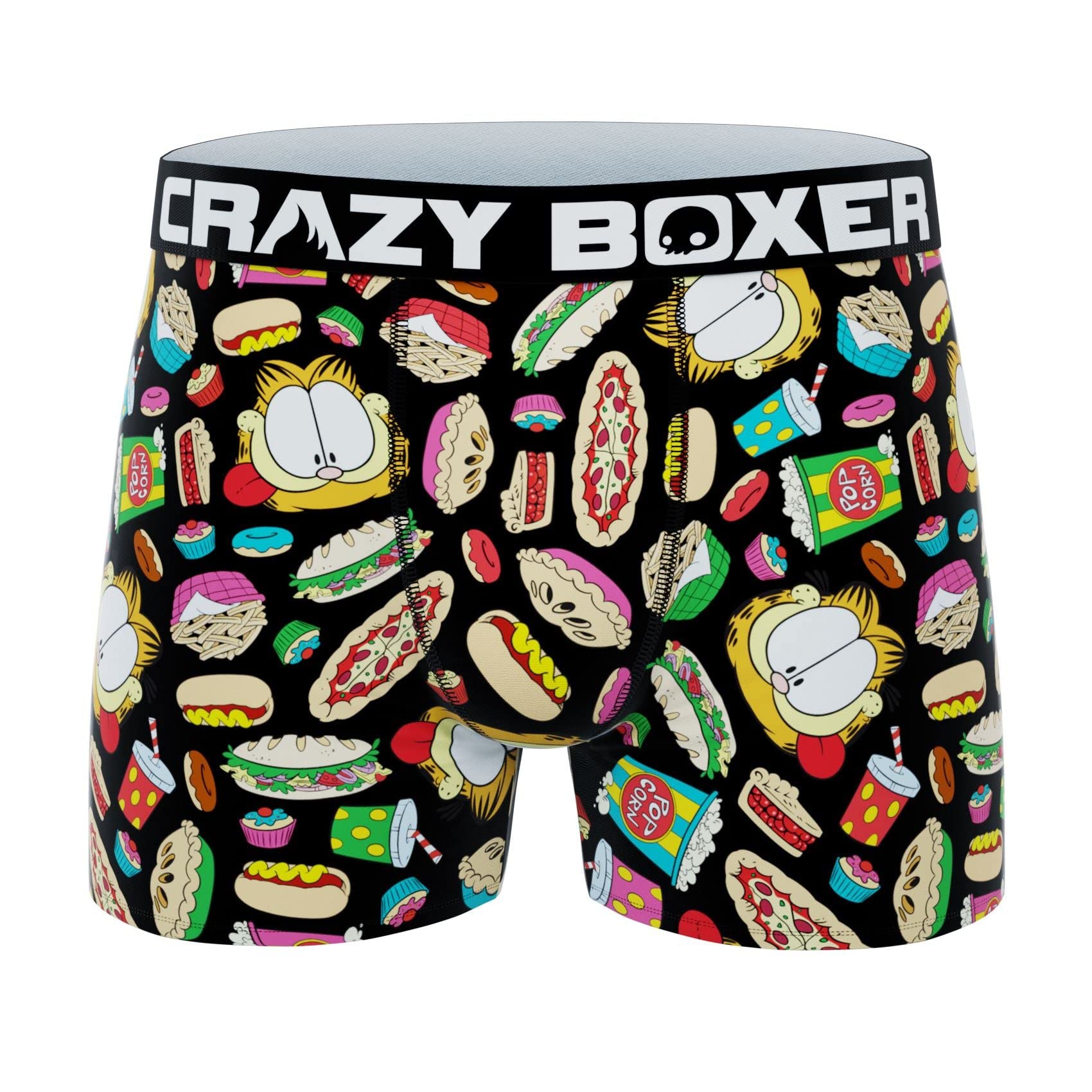 CrazyBoxer Spongebob Cartoon Print Men's Boxer Briefs - Soft Cotton Underwear for Comfort & Fun - Perfect for Sleep, Lounge & Gifts