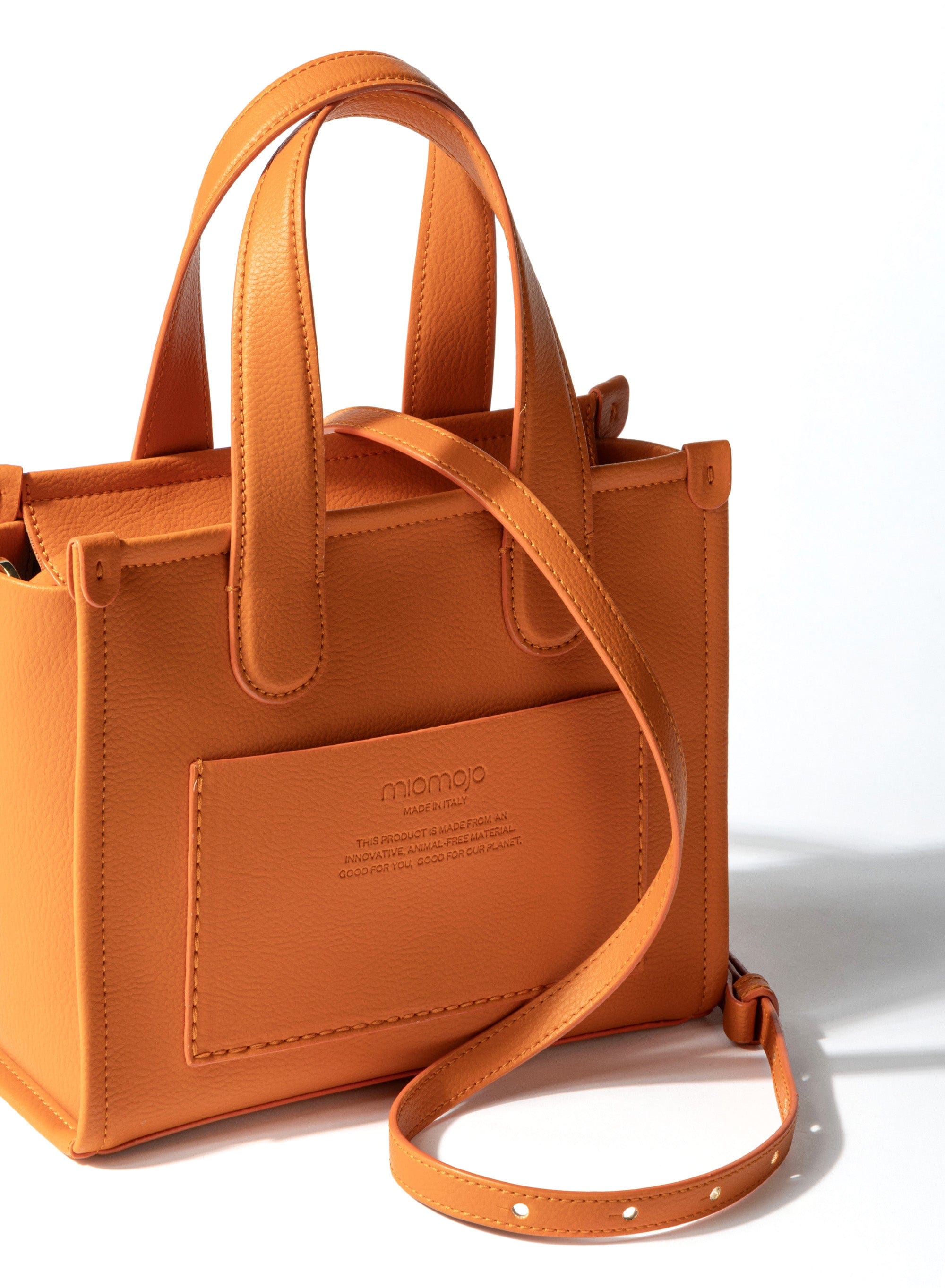 Alma M Vegan Leather Tote Bag for Women - Stylish & Eco-Friendly Orange Handbag | Perfect for Work, Travel & Everyday Use