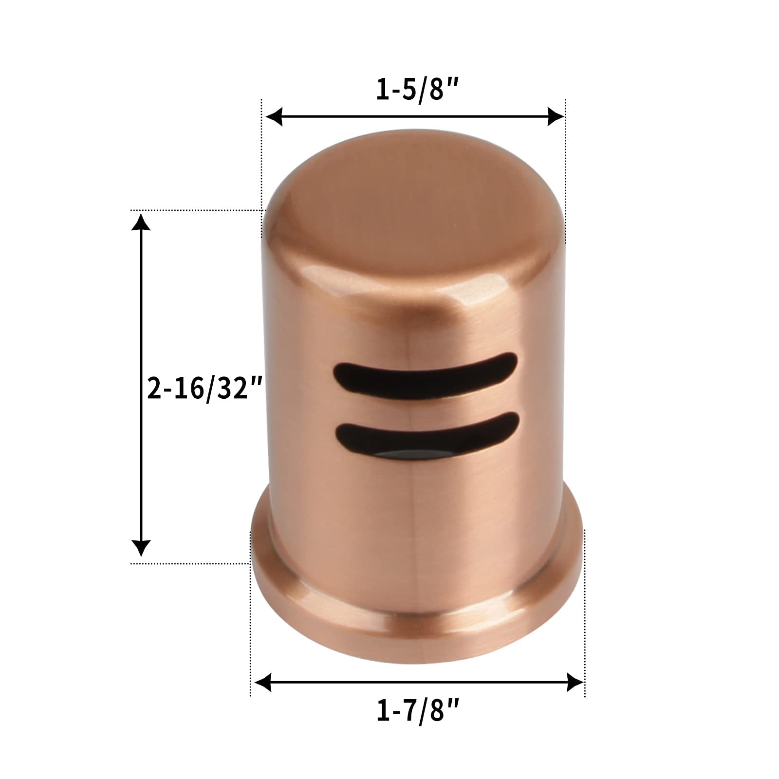 Akicon Copper Kitchen Dishwasher Air Gap Cap Replacement - Durable Copper Air Gap Cover for Sink & Dishwasher (AK106AC) - Perfect for Kitchen Remodeling & Plumbing Upgrades