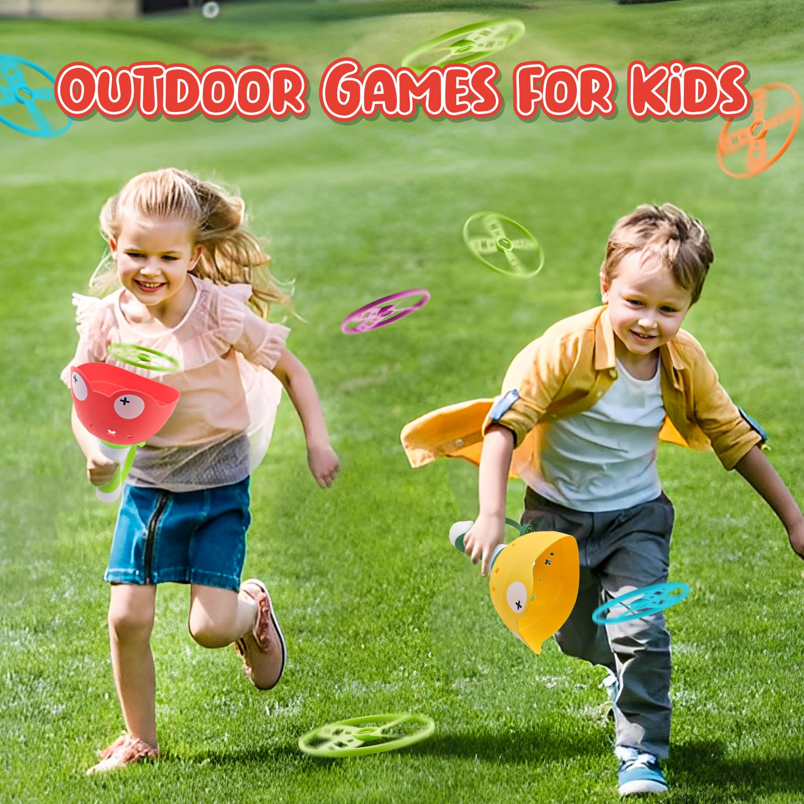 Outdoor Toys for Kids Ages 3-8 - Manual Capture & Chase Game for Boys & Girls - Fun Family Outdoor Activity for Backyard, Park & Playground
