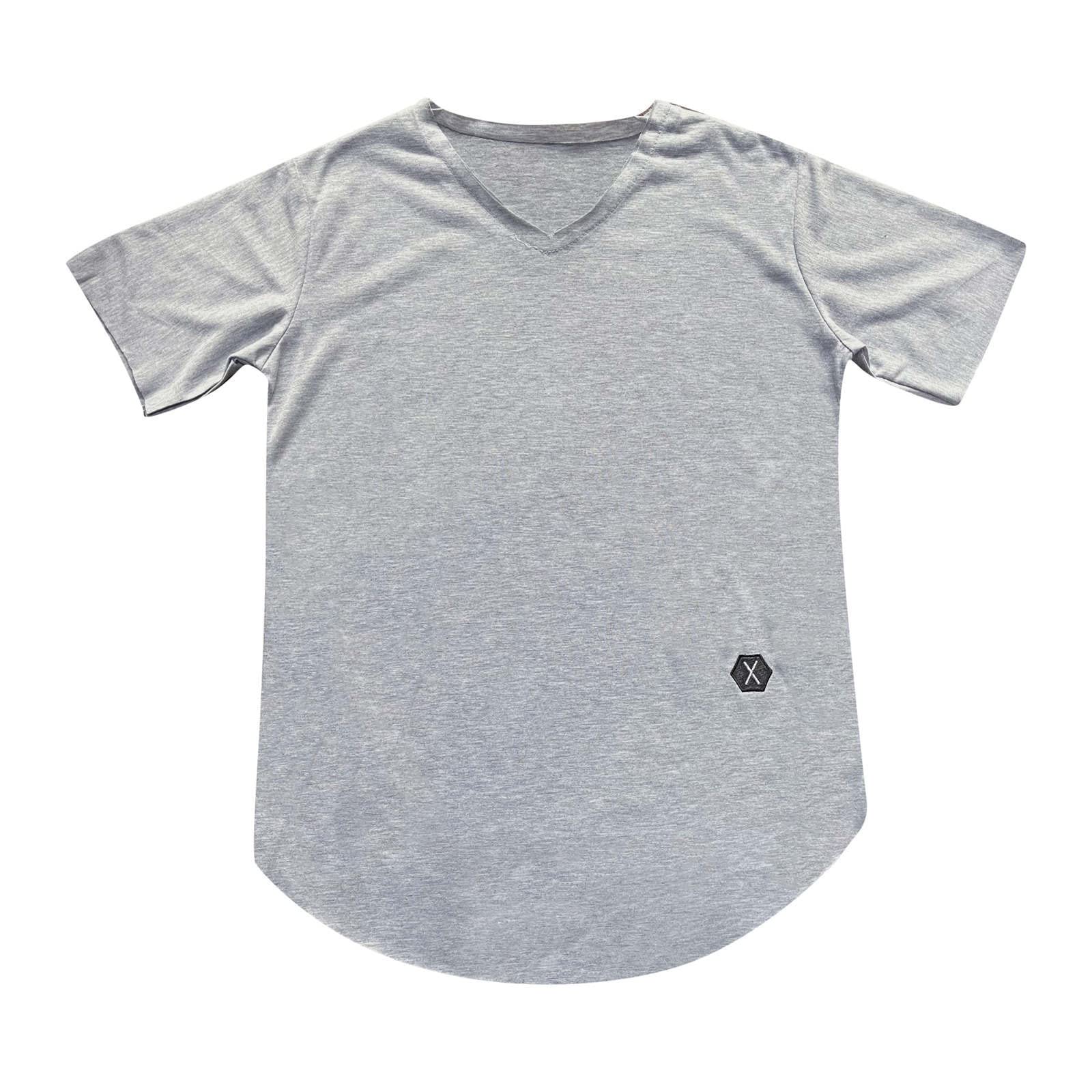 GOKKILRW Men's V-Neck Athletic T-Shirt - Slim Fit Workout Shirt for Gym, Bodybuilding & Fitness | Moisture-Wicking Muscle Tee for Running, Training & Casual Wear