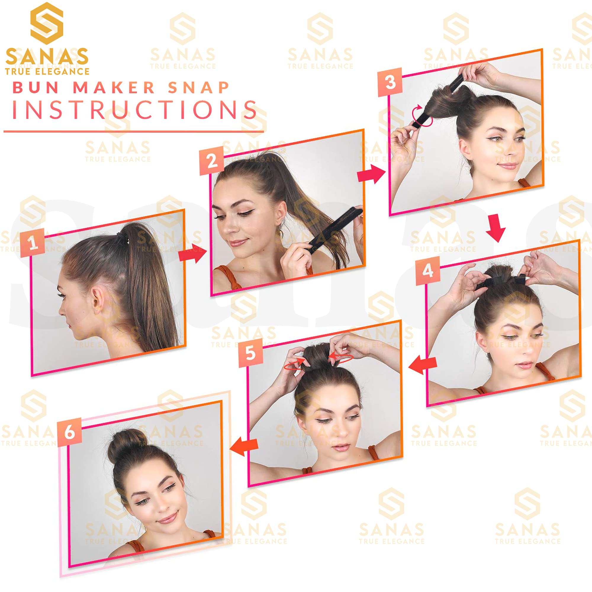 Professional Black Donut Bun Hair Wrap - Trendy French Twist Styling Accessory for Women & Girls | Perfect for Updos, Ponytails & Fashion Hairstyles