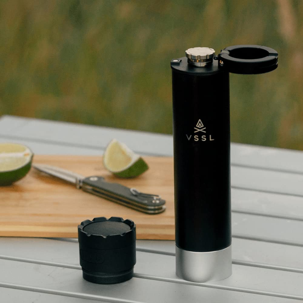 Premium Stainless Steel Insulated Flask with Weatherproof True Wireless Speaker - Double-Walled Vacuum Insulation, USB-C Rechargeable, Includes Charging Cord - Perfect for Camping, Hiking, Beach & Outdoor Adventures