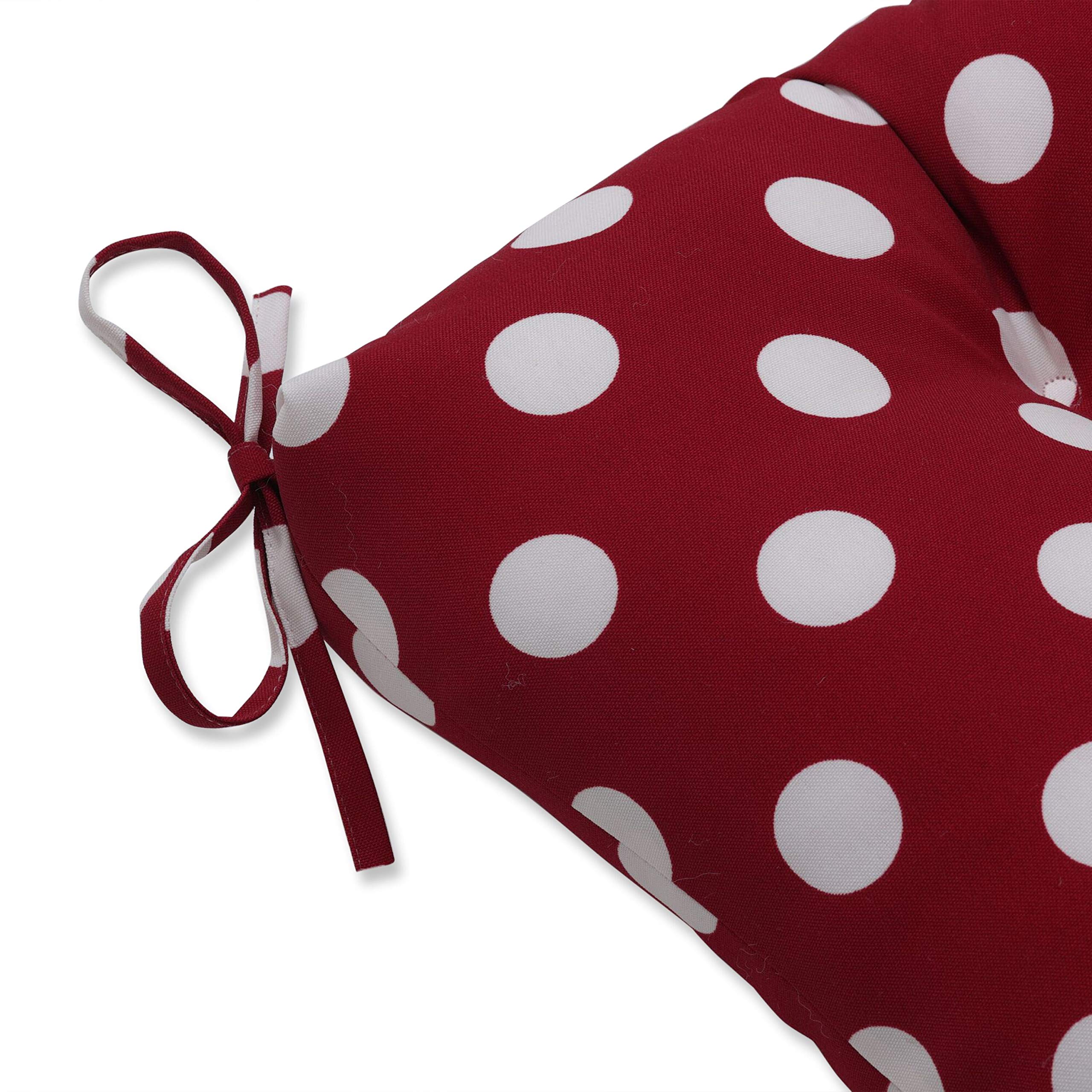 Pillow Perfect 653310 Outdoor/Indoor Polka Dot Tufted Bench & Swing Cushion - 44