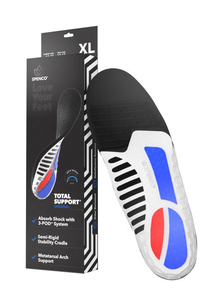Spenco Total Support Original Orthotic Shoe Insoles - Premium Arch Support for Plantar Fasciitis, Flat Feet & Heel Pain Relief - Perfect for Running, Walking & Everyday Comfort