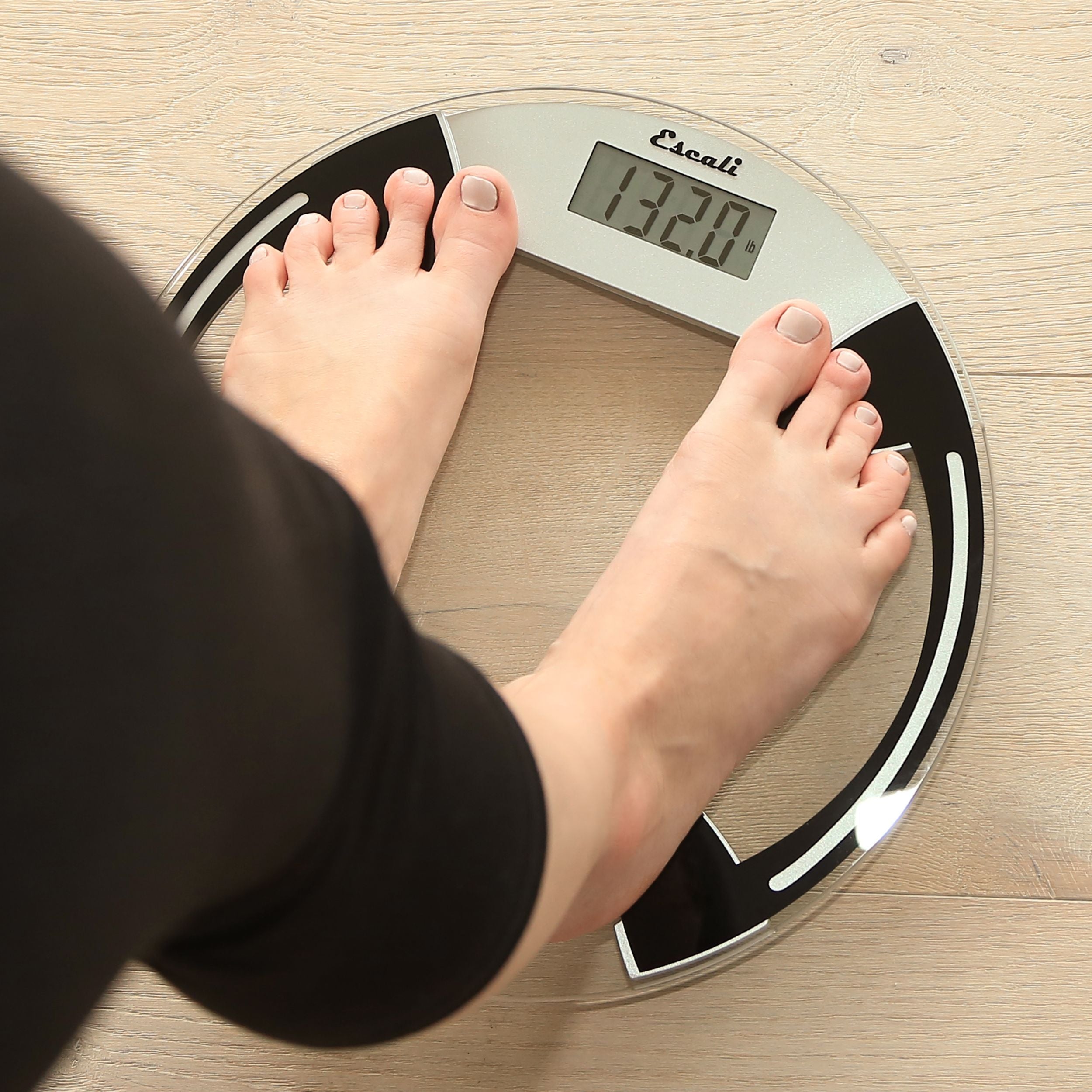 Clear Glass Round Bathroom Scale - Digital Weight Scale for Home, Gym & Bathroom - Accurate Body Weight Measurement