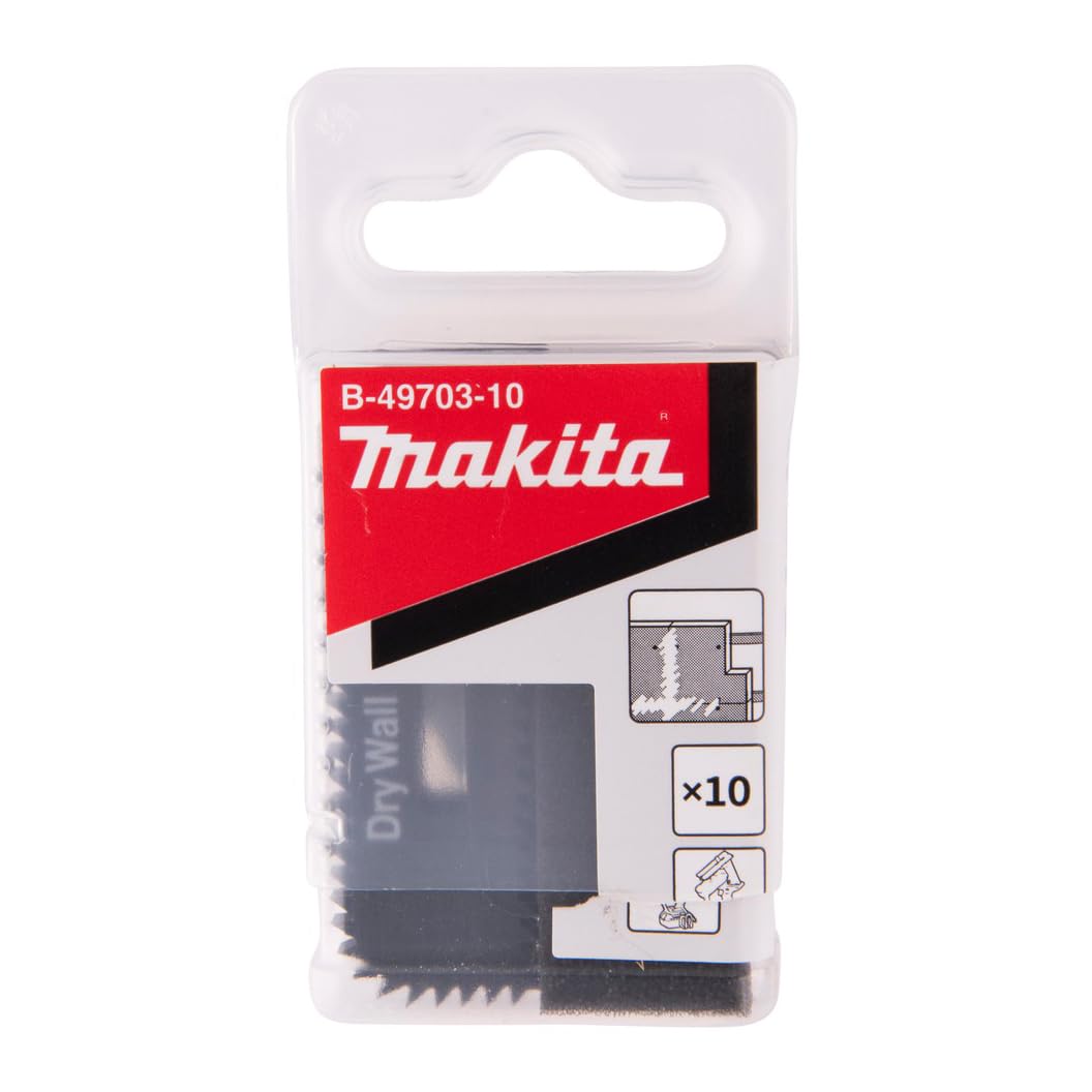Makita B-49703-10 4-3/8 Inch Drywall Cut-Out Saw Blades - 10-Piece Pack for Professional Drywall Installation & Renovation Projects