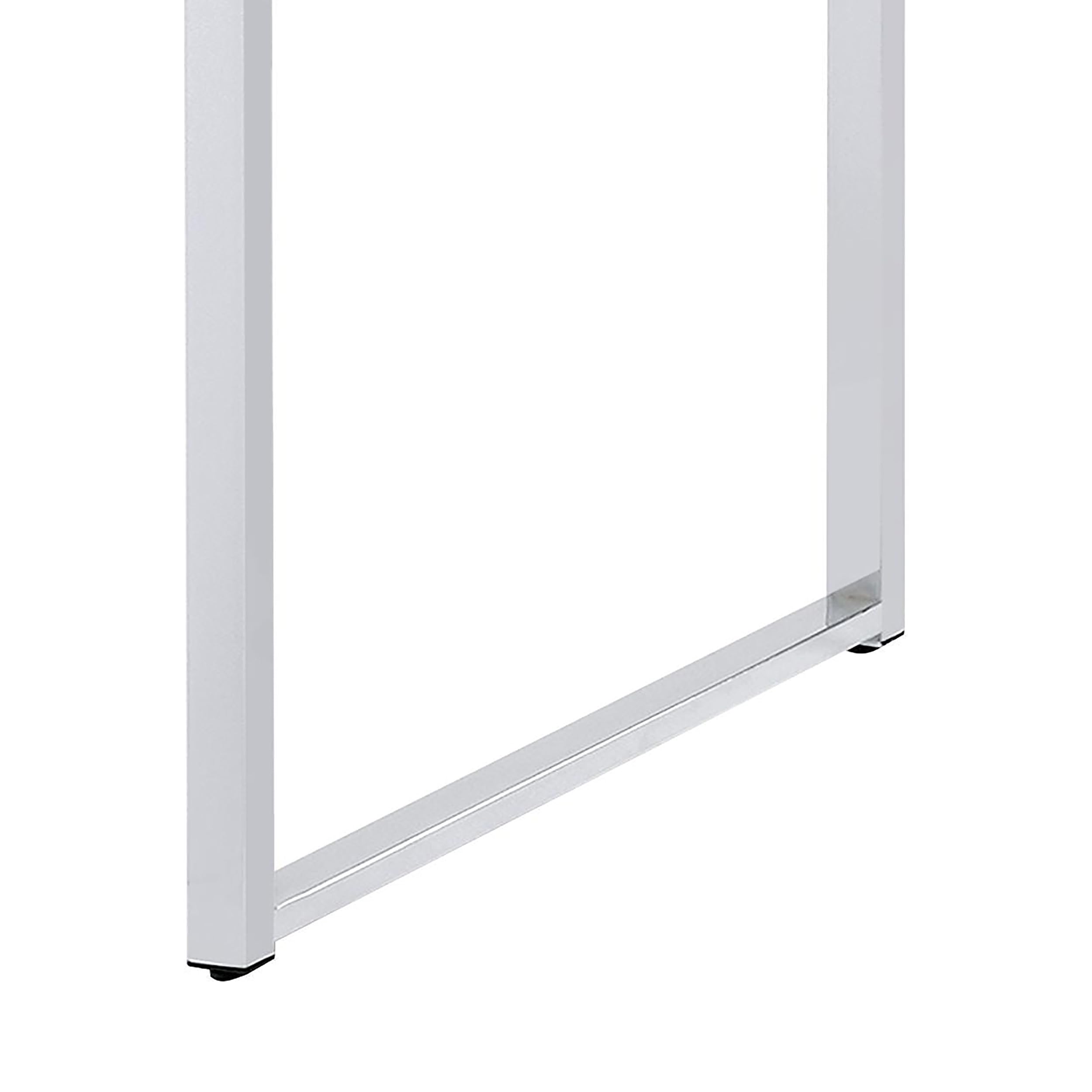 Furniture of America Norvel Modern Chrome Plated Glass Top Bar Table - Perfect for Kitchen, Dining Room & Home Bar Decor
