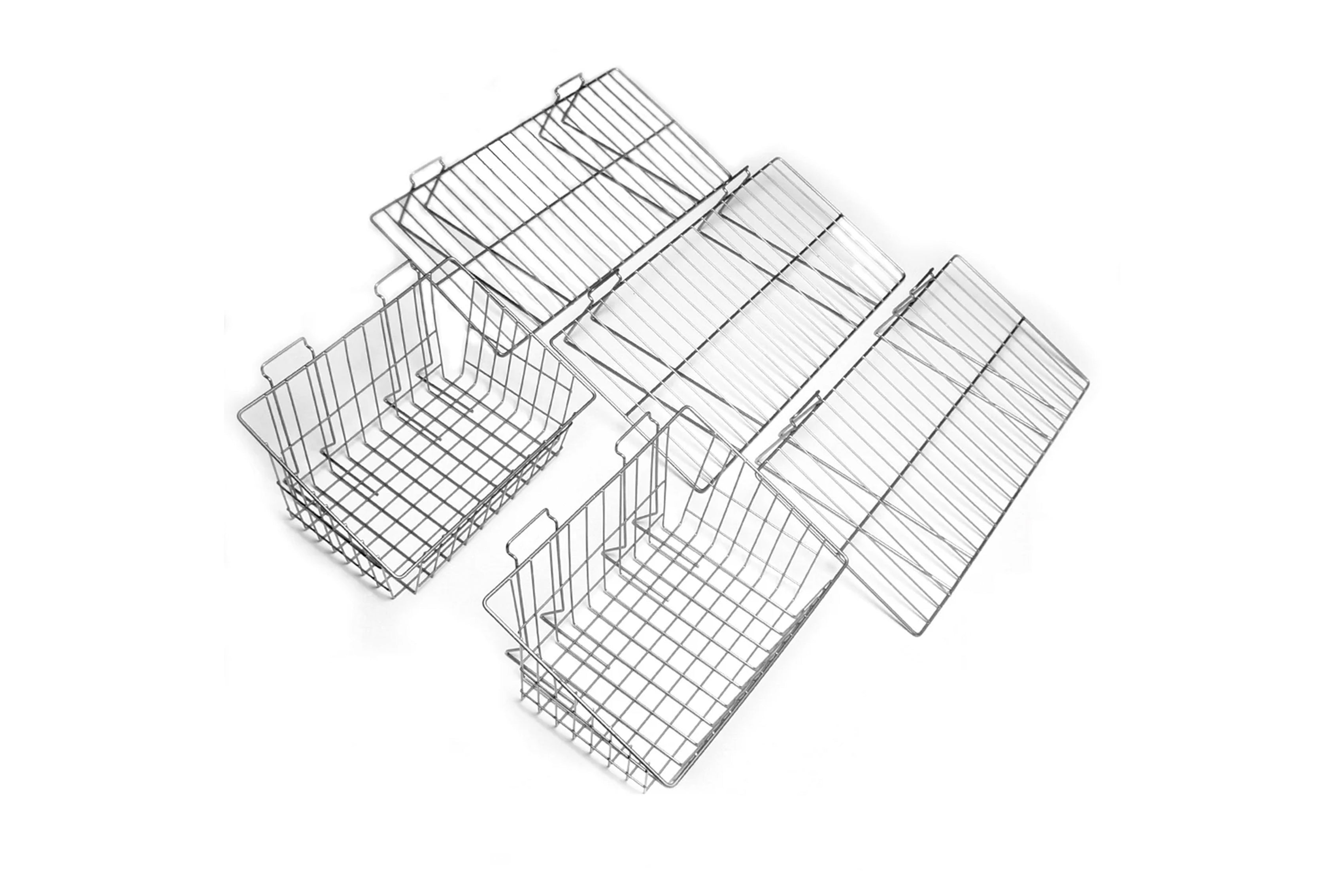 ProSlat Slatwall Shelf & Basket Kit - Heavy Duty Garage Storage System for Organizing Tools & Supplies - Perfect for Home Garage, Workshop & Retail Displays