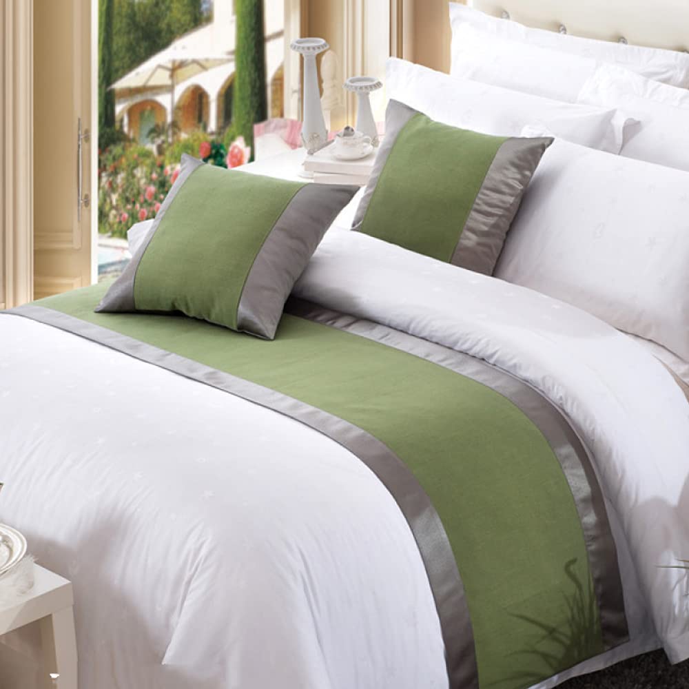 Modern Solid Color Bed Runner & Throw Scarf - King & Queen Size Luxury Bedding for Foot of Bed - Perfect for Master Bedroom Decor, Hotel Style Arrangement, and Cozy Home Styling