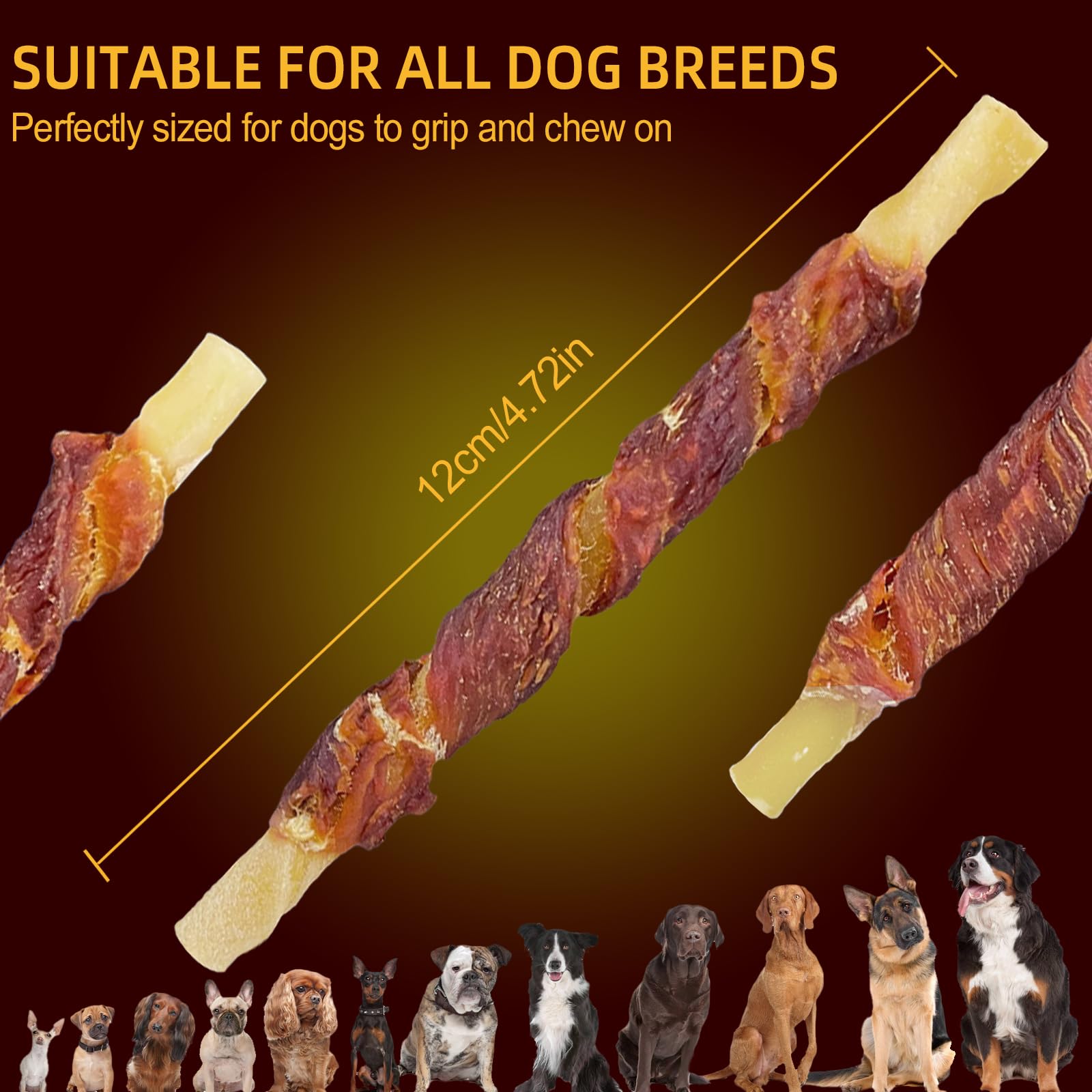 Premium Duck Wrapped Rawhide Dog Bone Treats - Natural Teeth Cleaning Chews for Small, Medium & Large Dogs - High Calcium Dental Treats for Training Rewards & Oral Health (12.35oz) - Perfect for Daily Teeth Cleaning, Training Sessions, and Long-Lasting Chewing Satisfaction