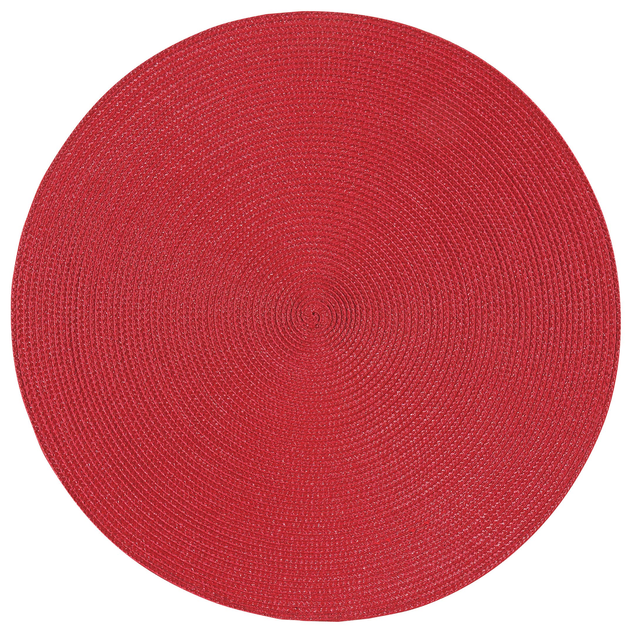 Disko Chili Red Round Placemat Set of 4 - Stylish Non-Slip Table Mats for Dining, Kitchen, and Party Decor - Waterproof & Heat Resistant Placemats for Home and Restaurant Use