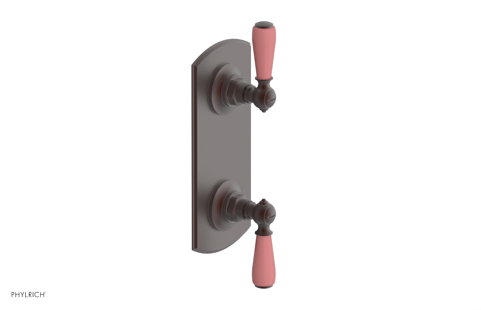 Jamestown Thermostatic Shower Valve with Volume Control & Diverter - Pink Accent Bathroom Fixture for Modern Home Renovation