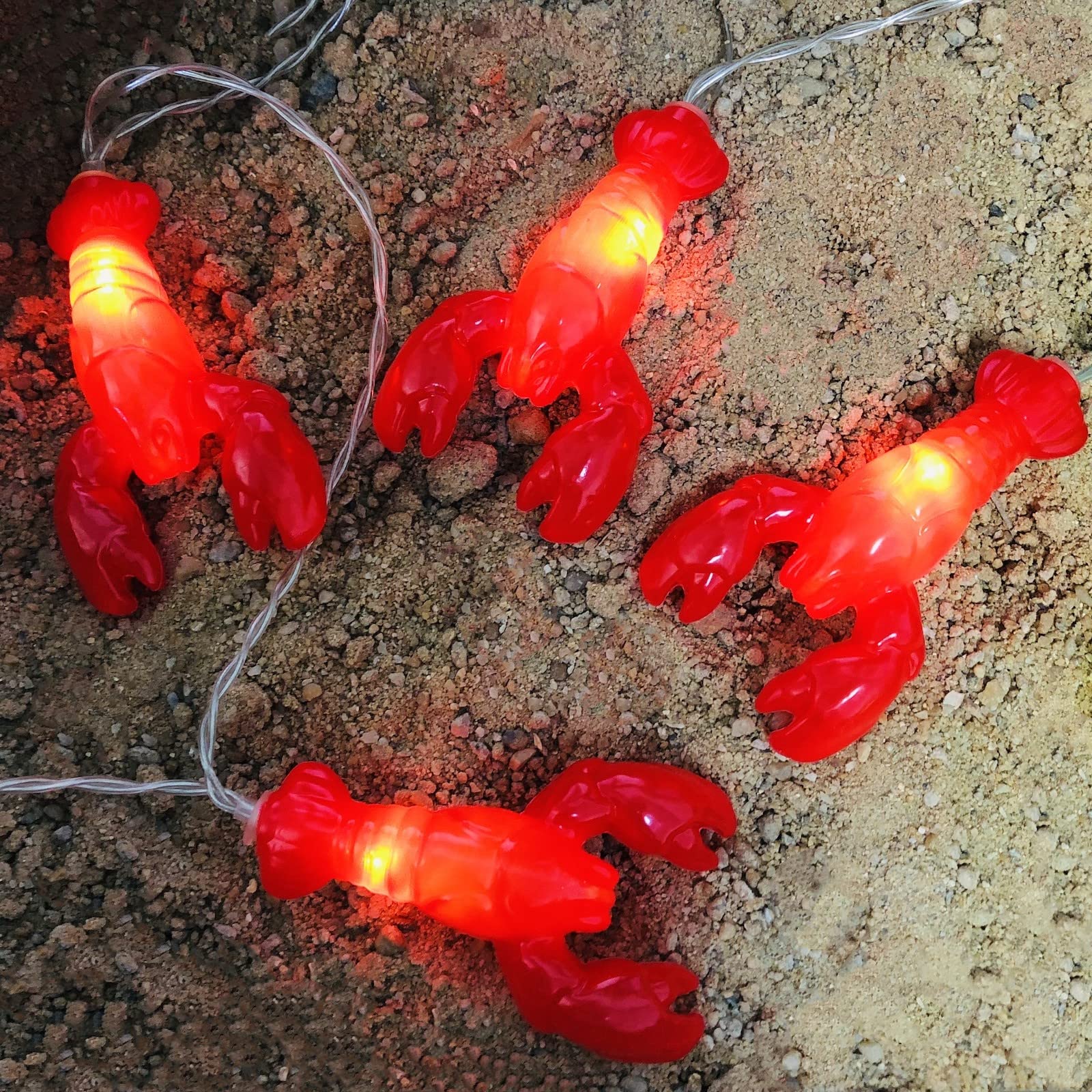 Battery Operated Lobster String Lights - 20 LED Fairy Night Lamp for Summer Camping, Wedding, Birthday, Bedroom & Home Decor (3m/20led) | Perfect for Outdoor Parties, Garden Decorations & Cozy Indoor Ambiance
