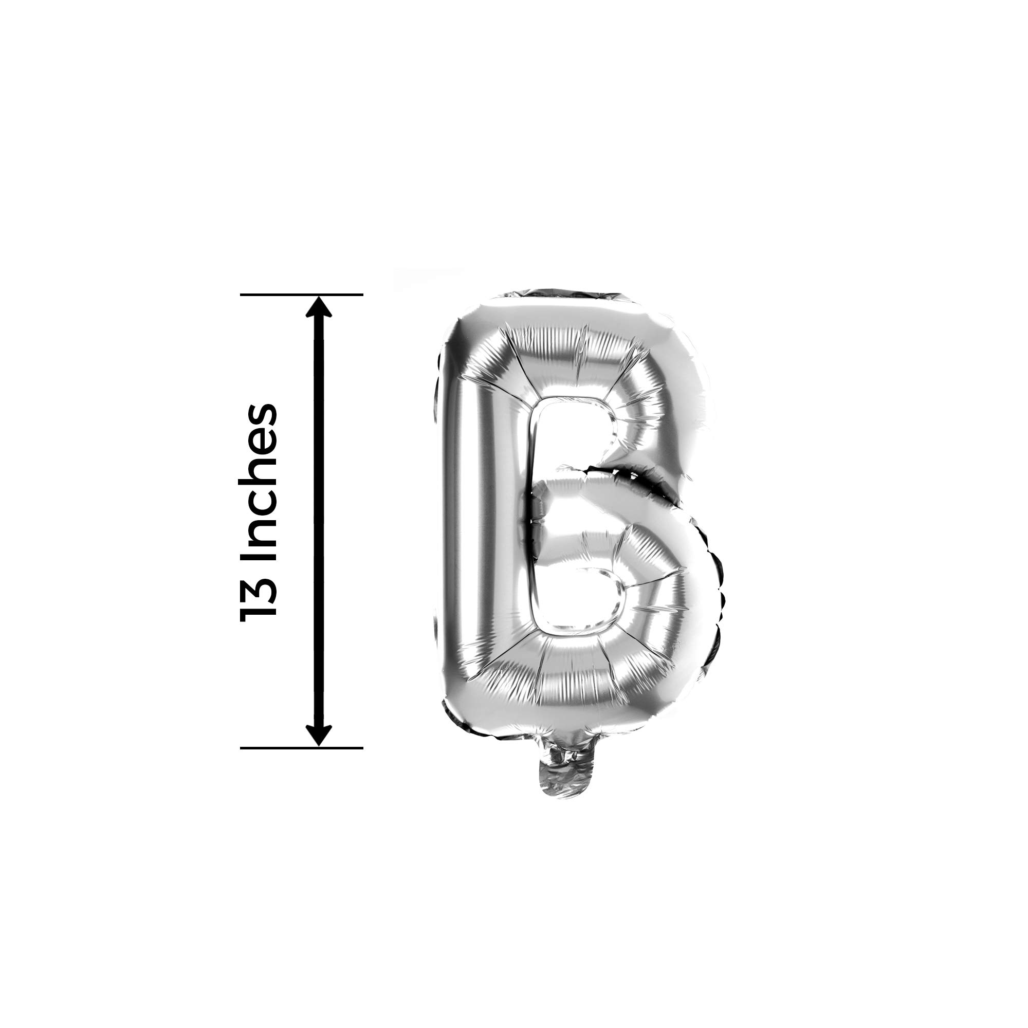 Ella Celebration Non-Floating Bride Letter Balloons - 13 Inch Silver Wedding Decor for Bridal Showers, Bachelorette Parties & Anniversary Celebrations - Perfect for Photo Backdrops, Table Centerpieces & Venue Decorations