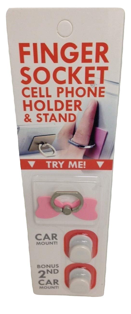 Pink Bow Phone Ring Holder Stand & Car Mount for All Devices - Perfect for Hands-Free Use