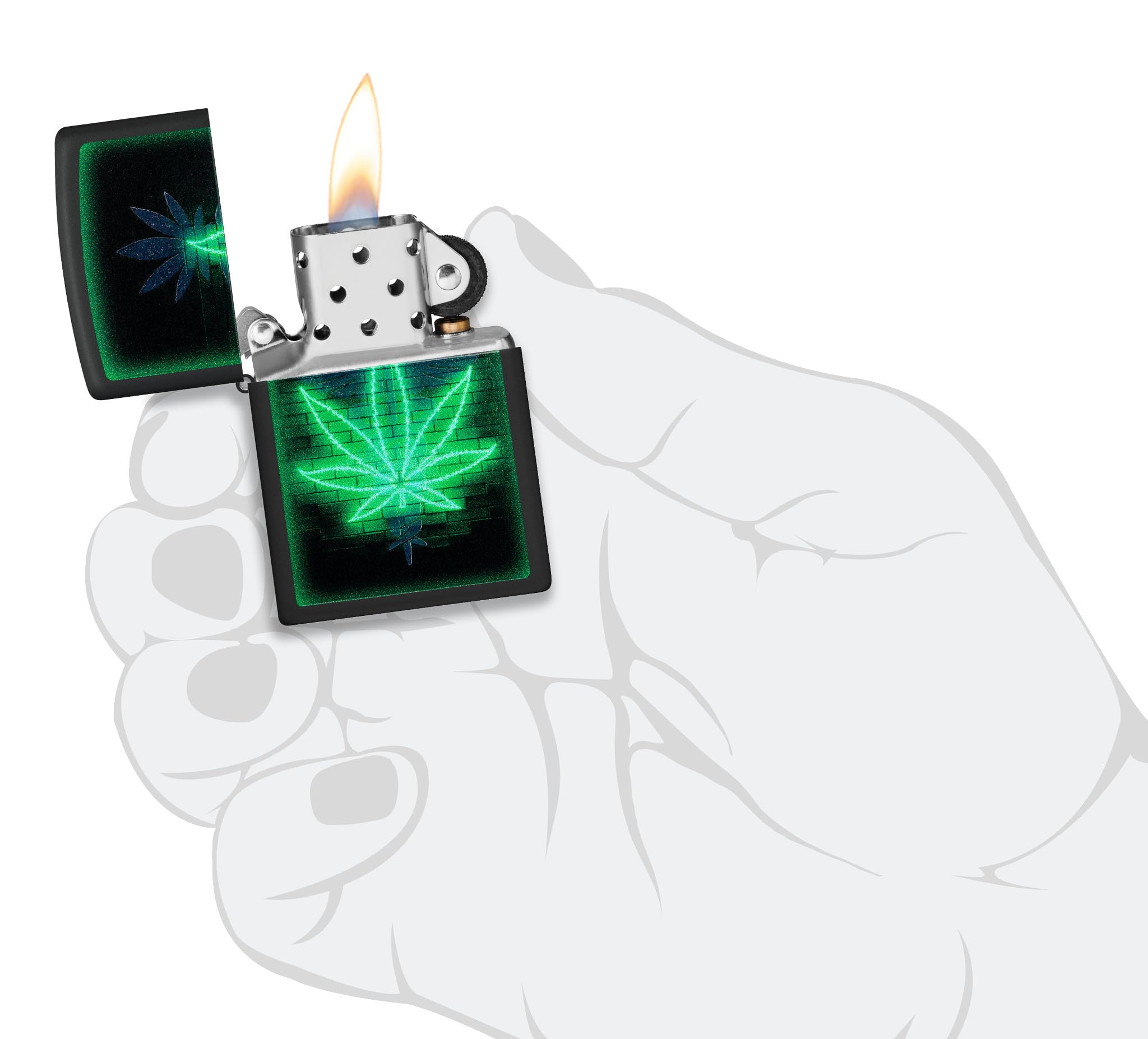 Zippo Blacklight Lighter - Windproof Refillable Butane Lighter for Outdoor, Camping, and Nighttime Use