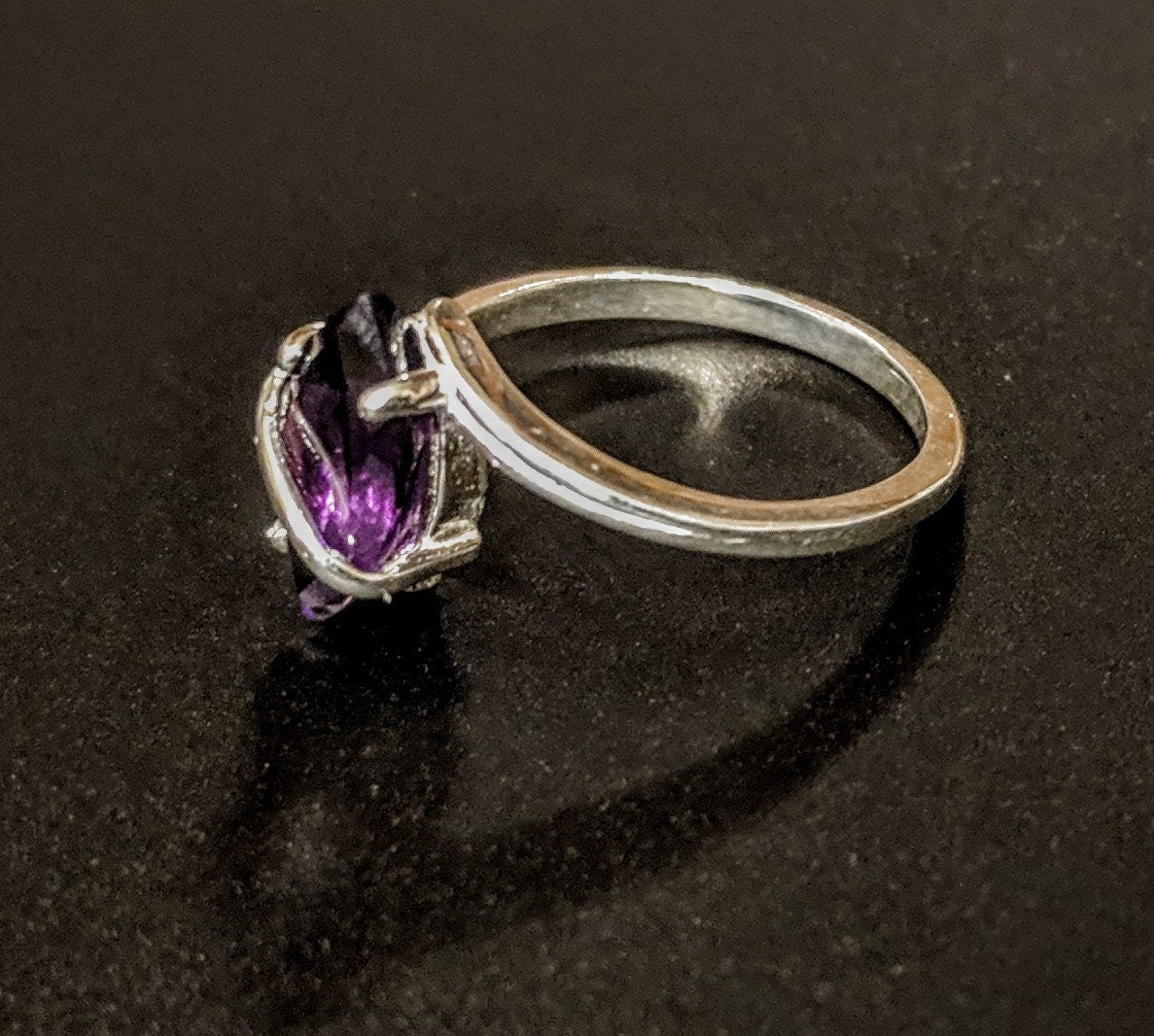 Marquise Cut Natural Gemstone Sterling Silver Ring - Citrine, Garnet, Peridot, Topaz, Amethyst | Birthstone Jewelry Gift for Women | Perfect for Valentine's Day, Anniversary & Special Occasions