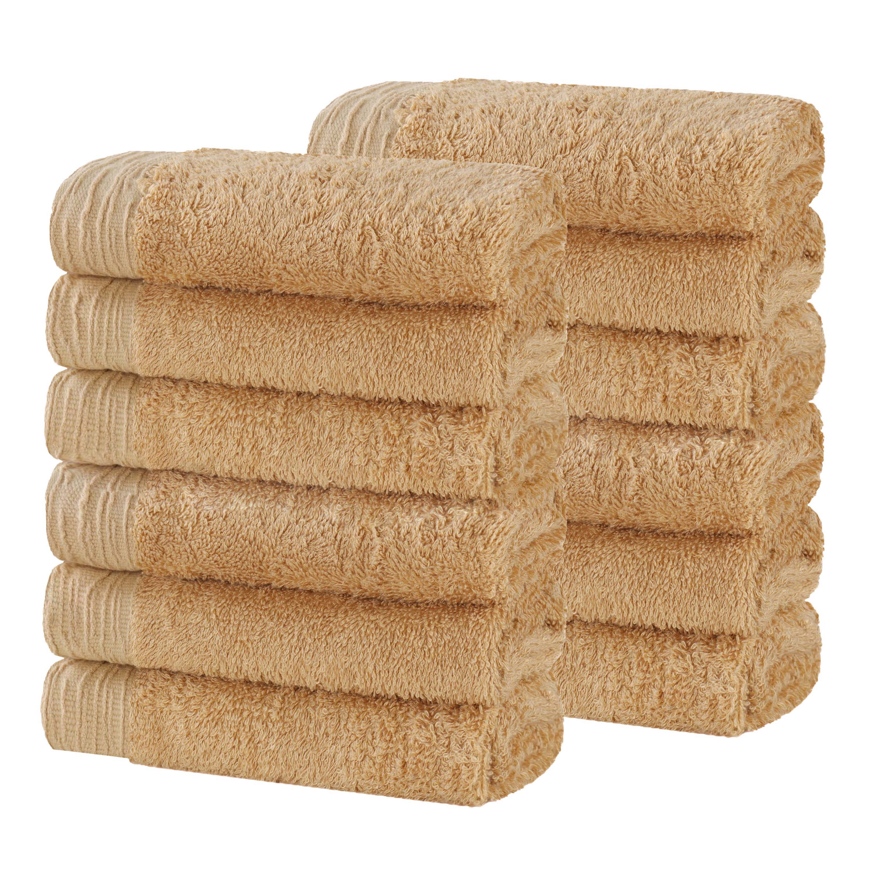 Eco-Friendly Bamboo Rayon Face Towels & Washcloths Set of 12 - Soft, Absorbent & Sustainable for Spa, Baby Care & Daily Skincare