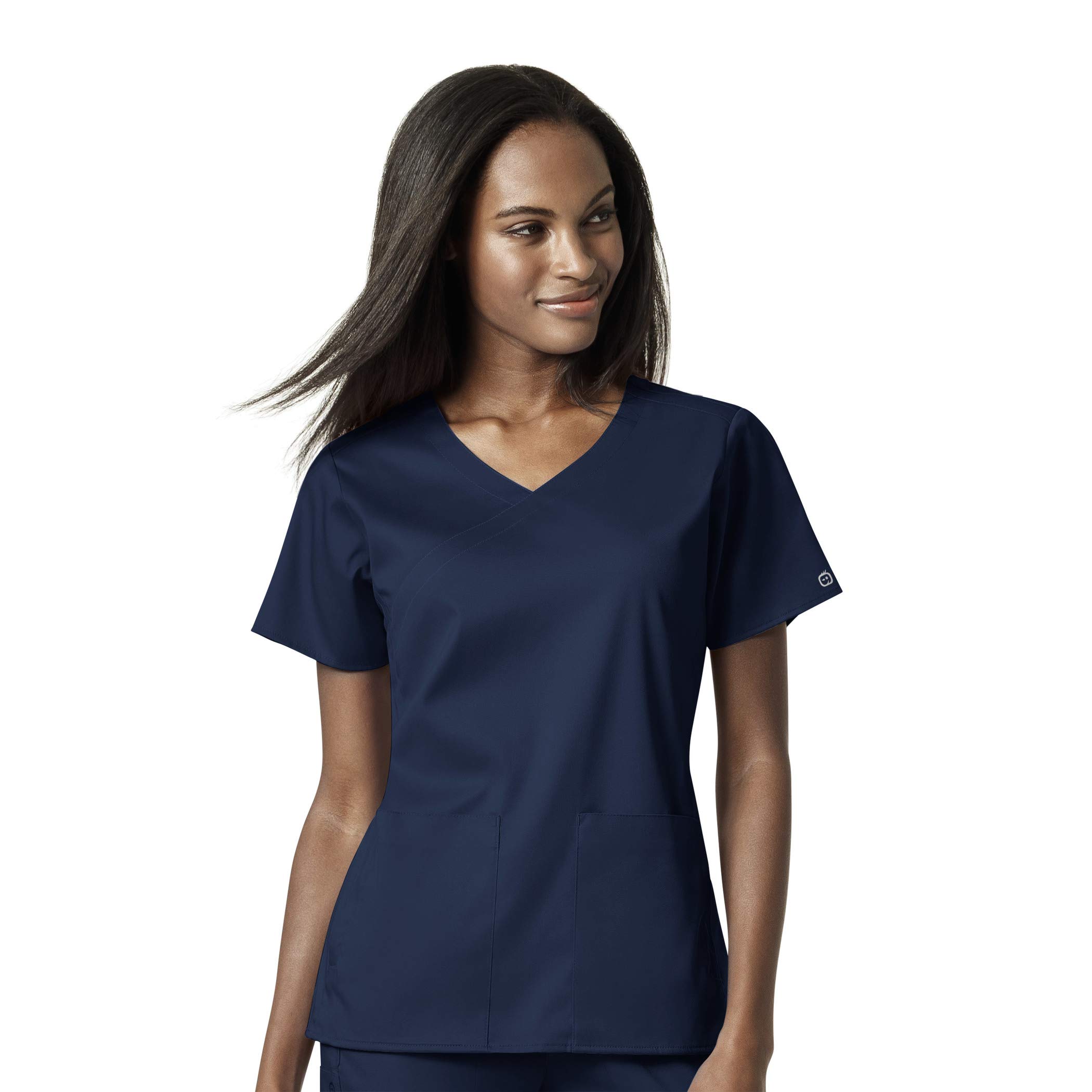 WonderWink Women's 4-Pocket Wrap Scrub Top - Comfortable Medical Uniform for Nurses & Healthcare Professionals - Perfect for Hospitals, Clinics & Long Shifts